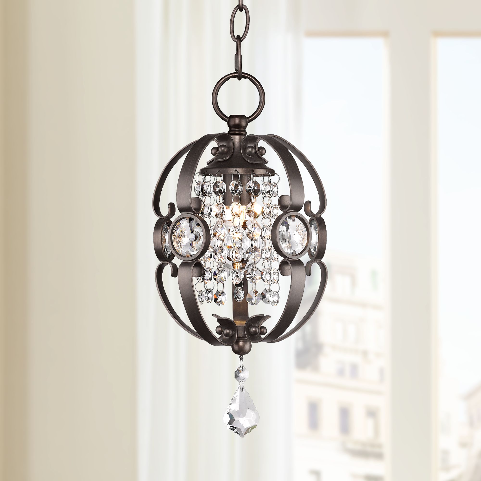 Ella 7" Wide Brushed Etruscan Bronze Mini Pendant