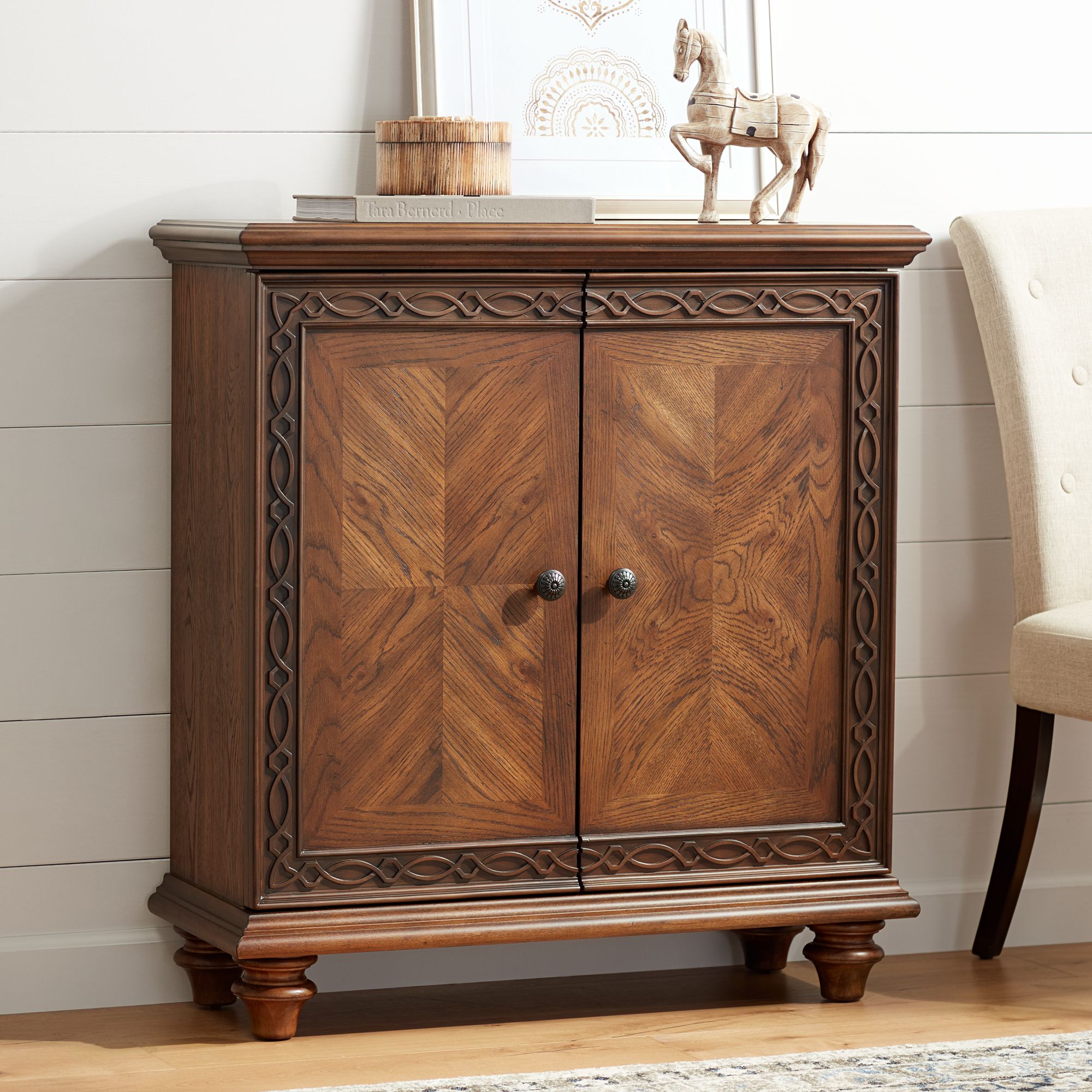 Manchester 36" Wide Cacao Brown 2-Door Storage Cabinet
