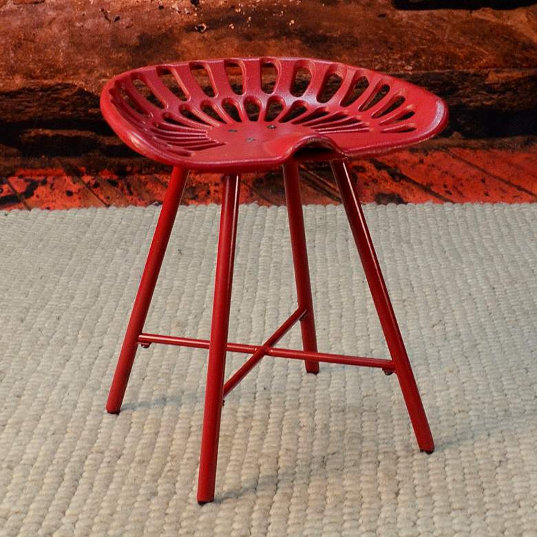 Dalton Industrial Red Cast Iron Tractor Seat