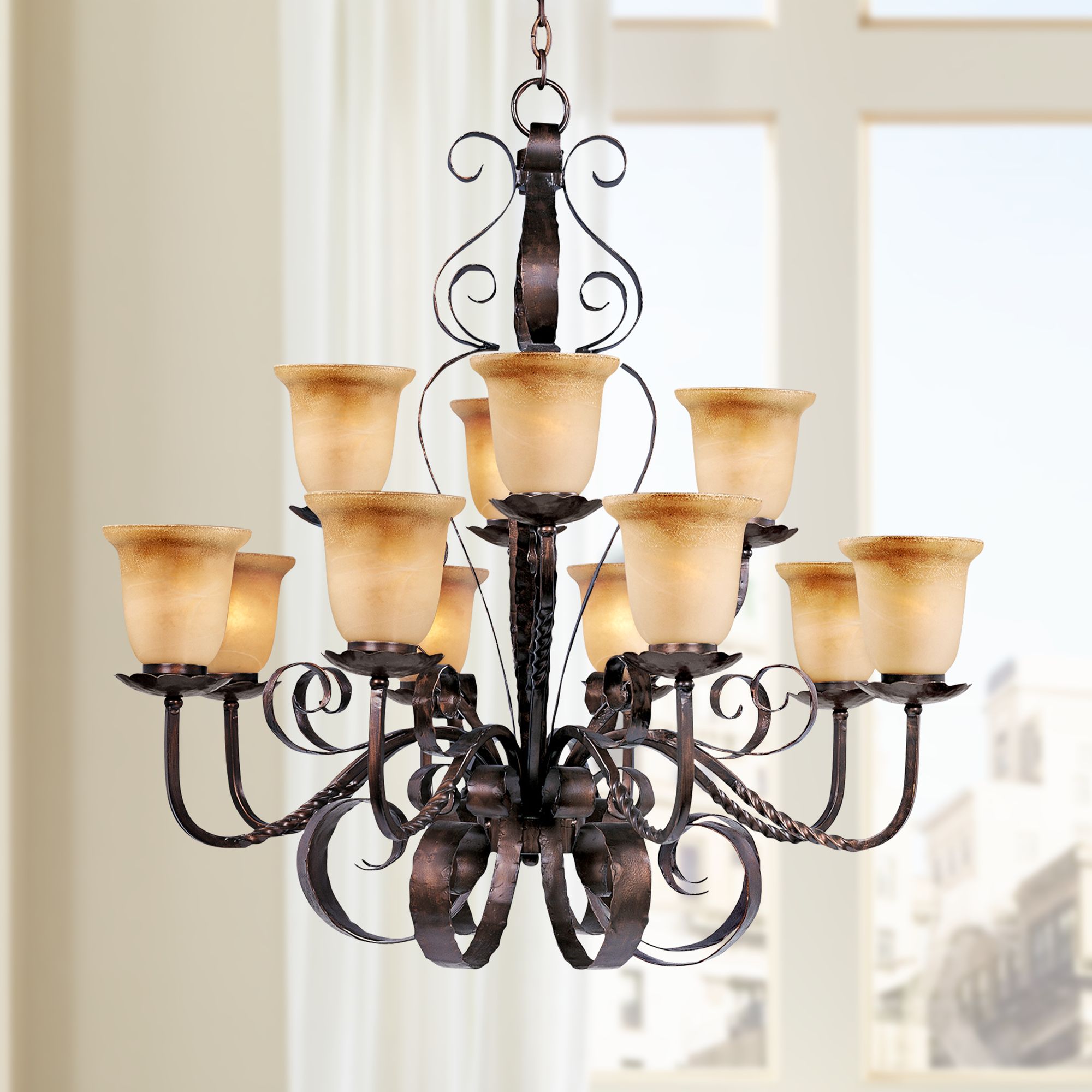 Aspen Collection 36" Wide 12 Light Chandelier