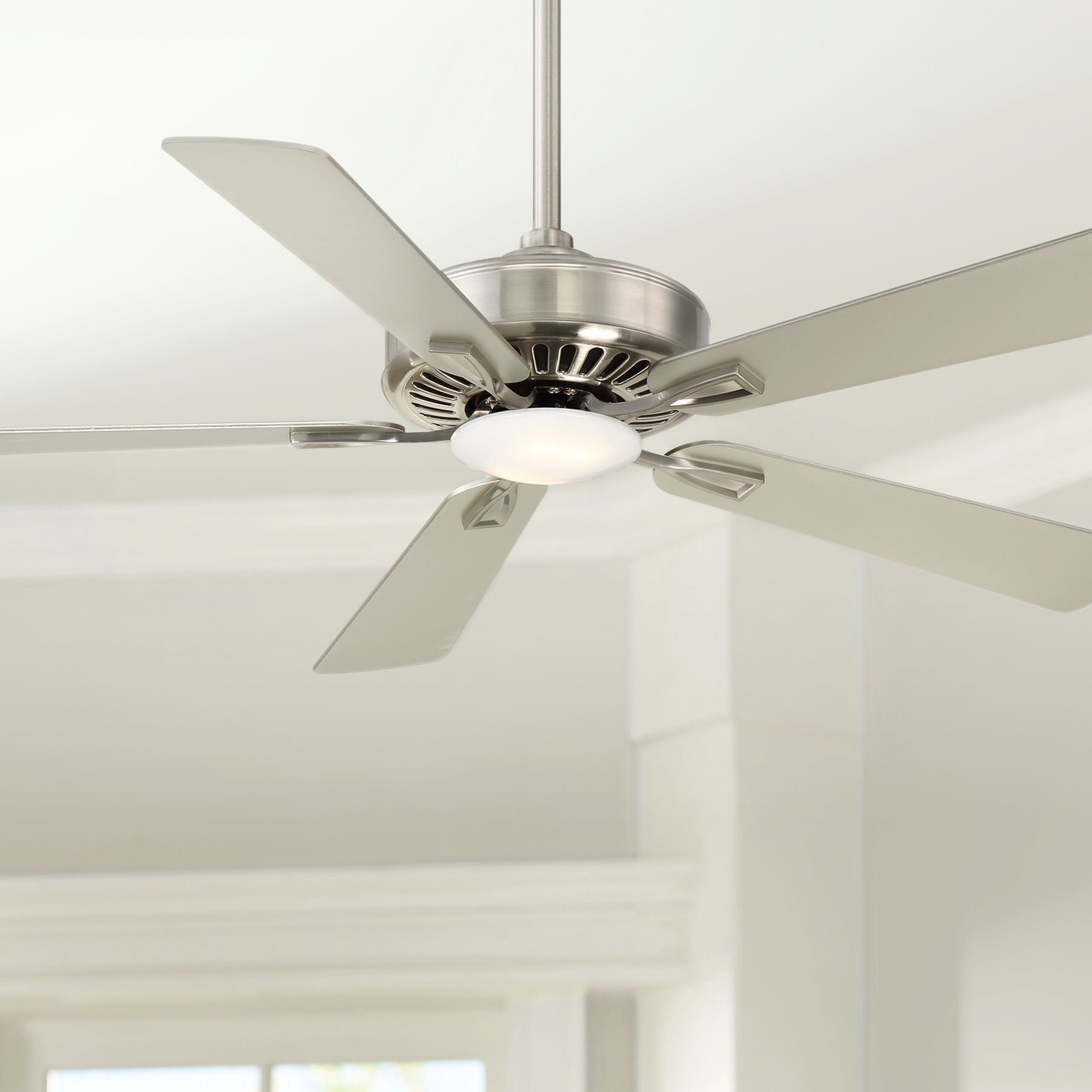 52" Minka Aire Contractor Nickel - Silver LED Ceiling Fan