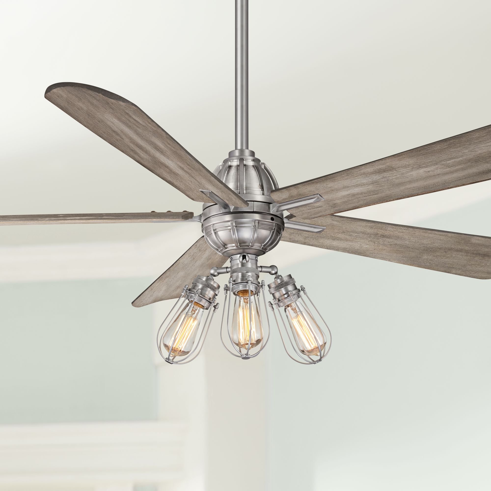 56 Minka Aire Alva Brushed Nickel Led Ceiling Fan