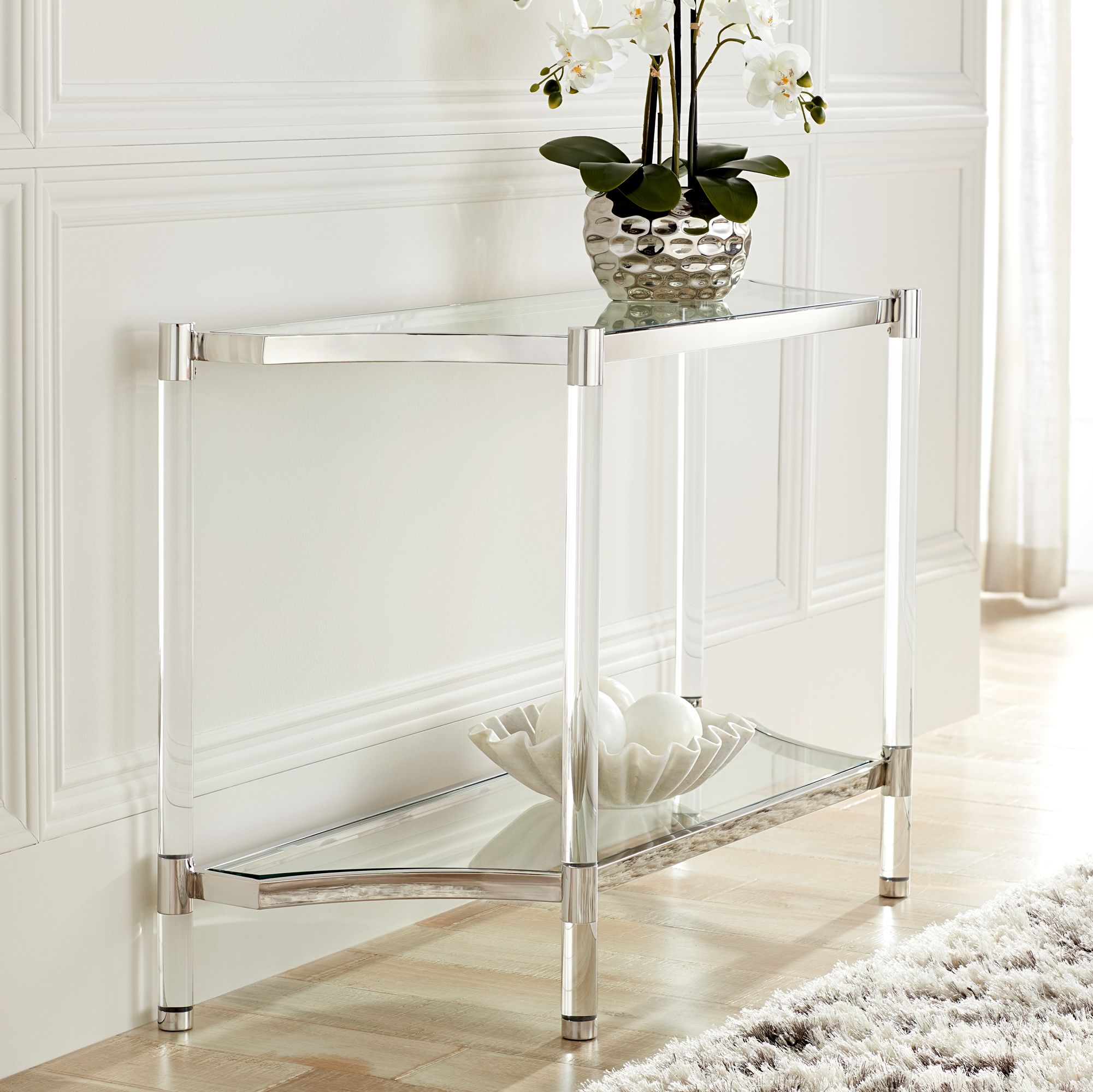 Erica 48" Wide Clear Acrylic Console Table 34R71 Lamps Plus