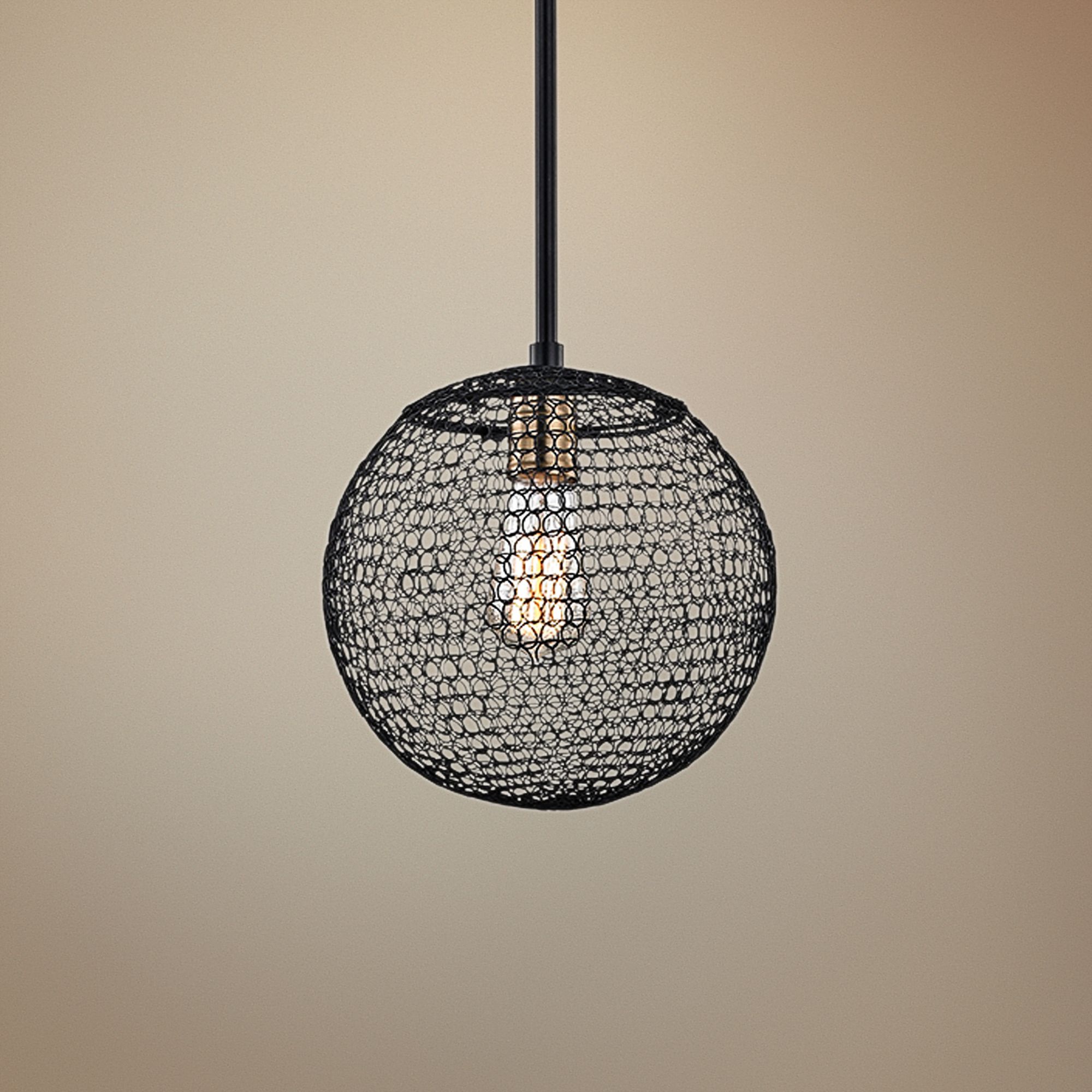 Tsuki 10" Wide Kokoro Bronze Mini Pendant