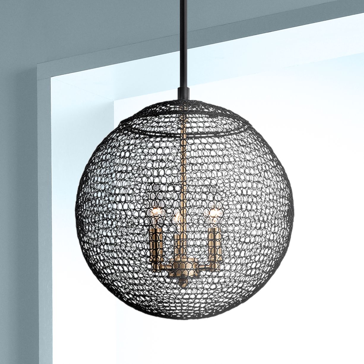 Tsuki 13 3/4" Wide Kokoro Bronze 3-Light Pendant