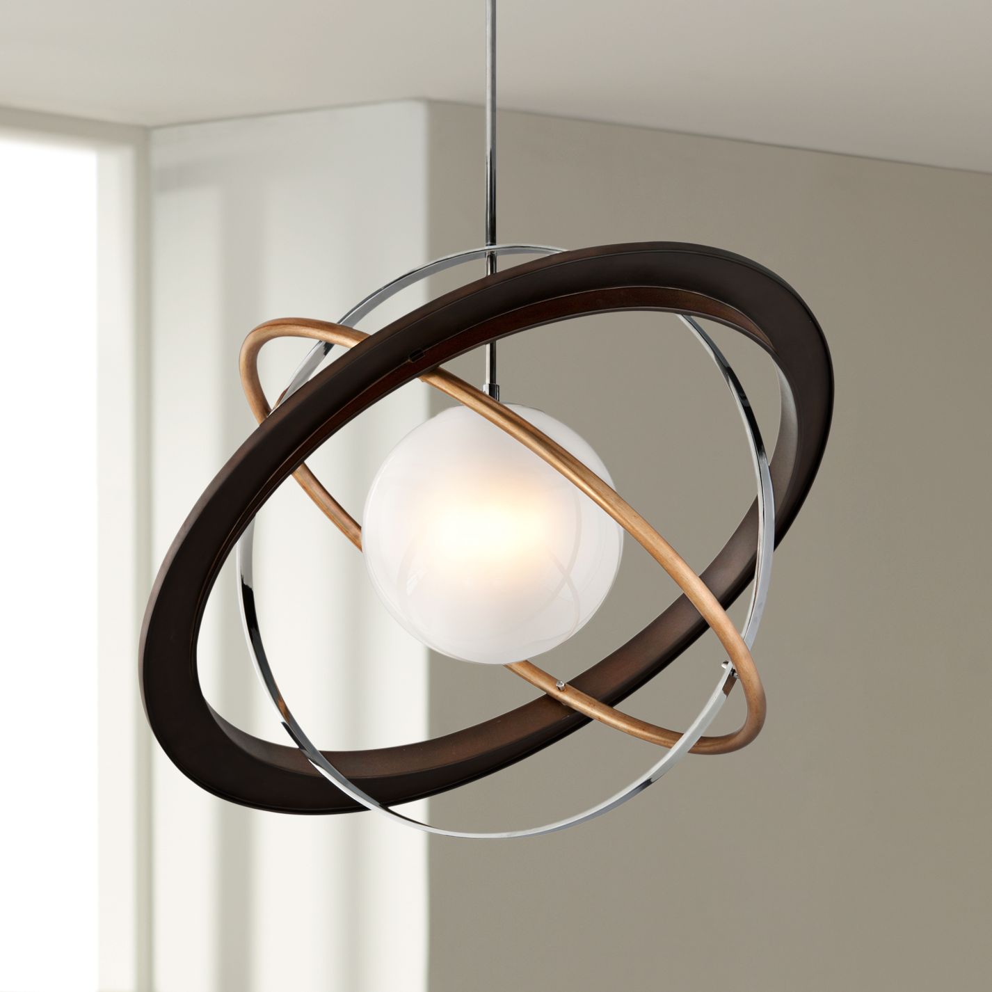 Apogee 40" Wide Bronze LED Pendant Light