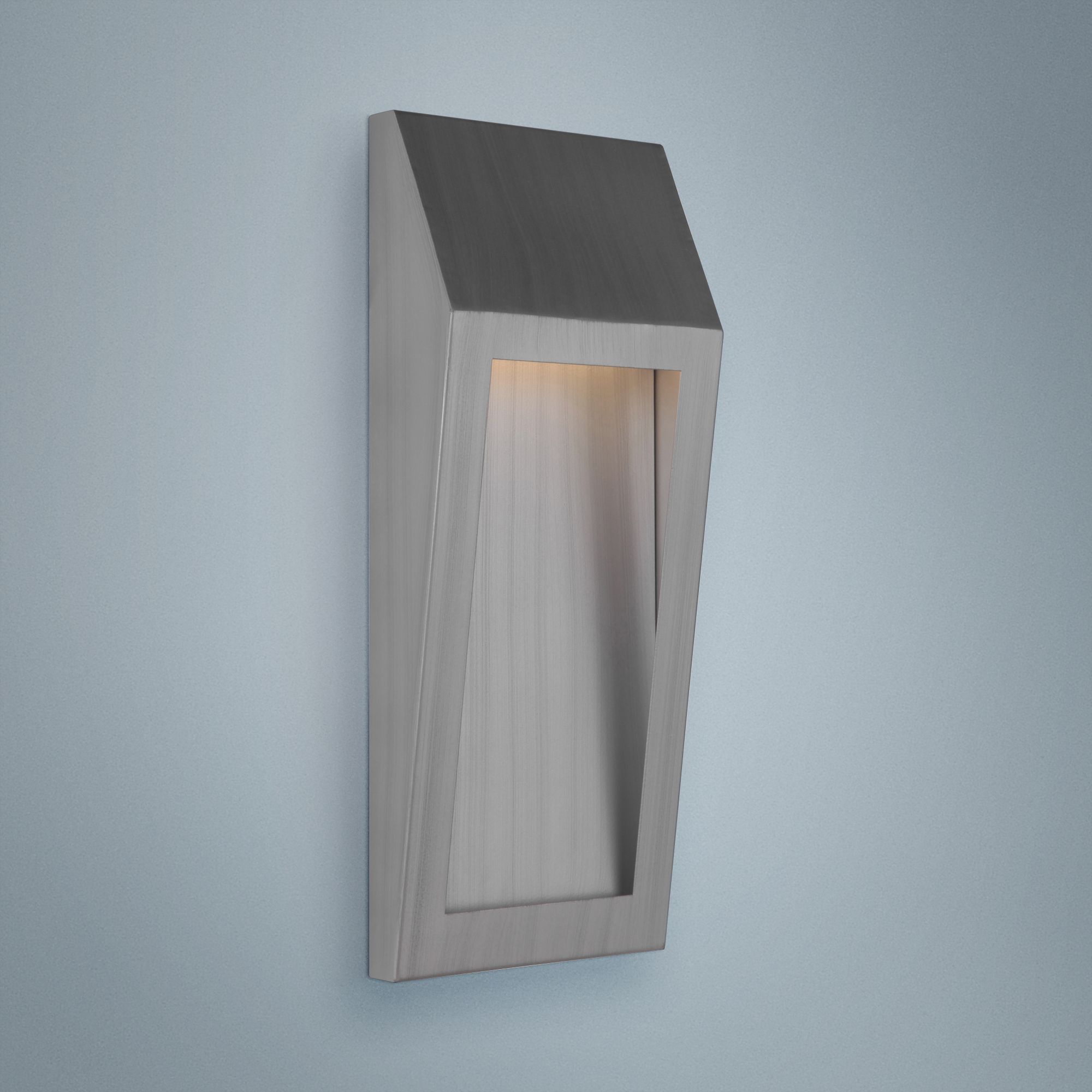 Wedge 17 3/4"H Brushed Aluminum LED Outdoor Wall Light