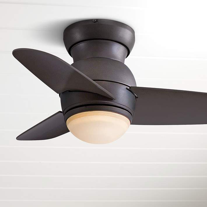 26 Spacesaver Oil Rubbed Bronze Hugger, Oil Rubbed Bronze Ceiling Fan With Light
