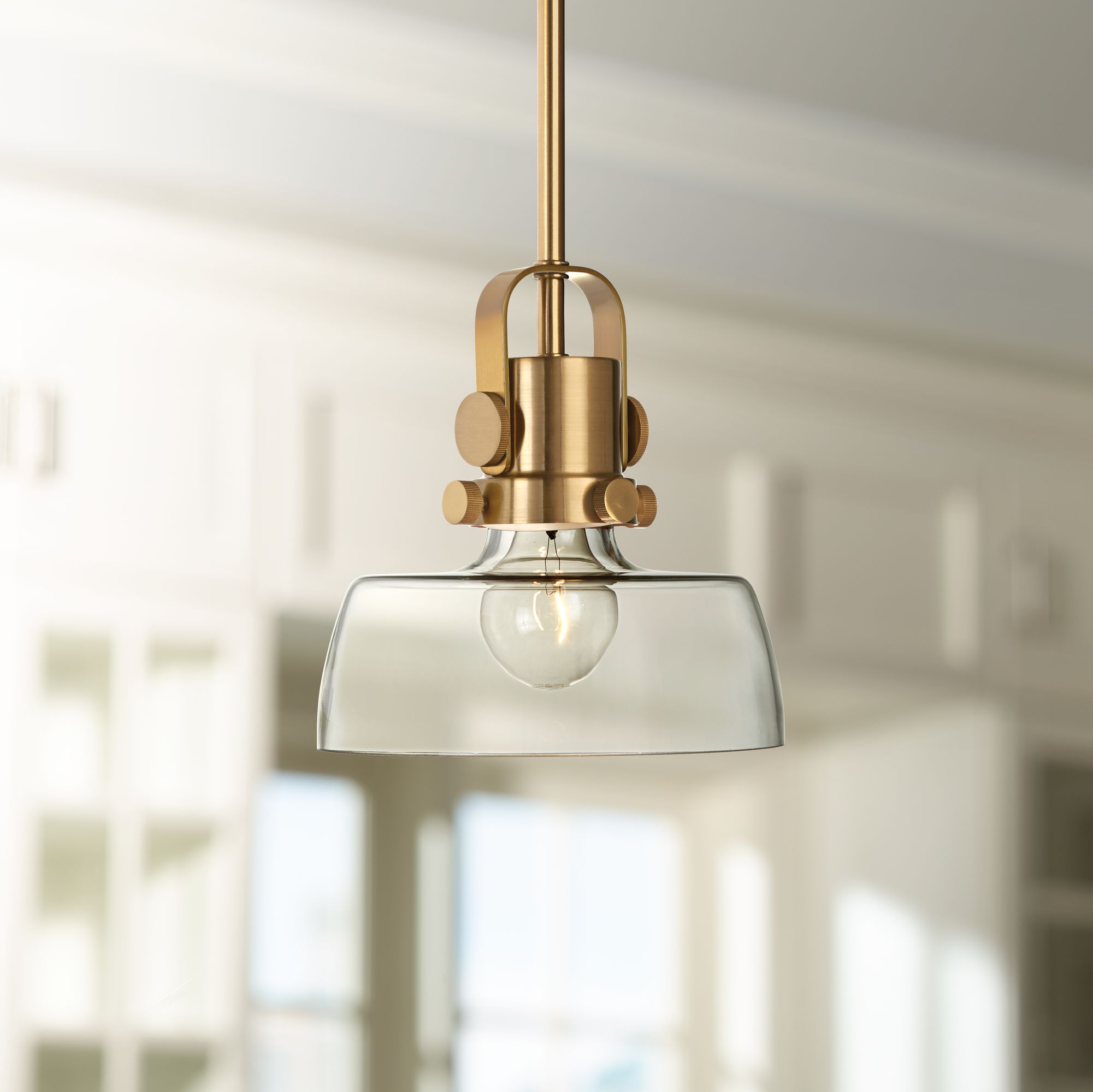 Brushed Brass Pendant Light possini euro 8 wide antique brass mini pendant