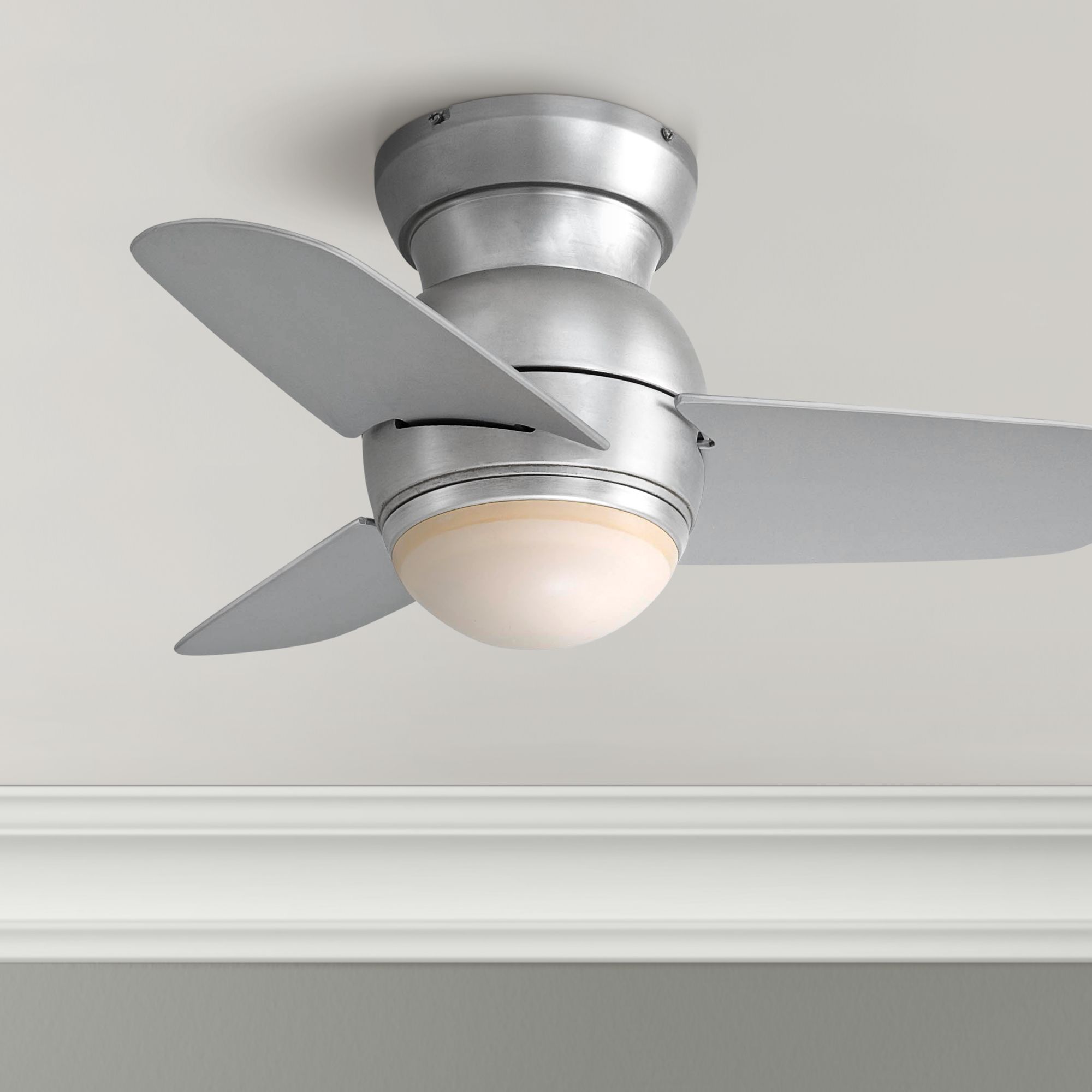 26" Minka Spacesaver Brushed Steel Hugger LED Ceiling Fan