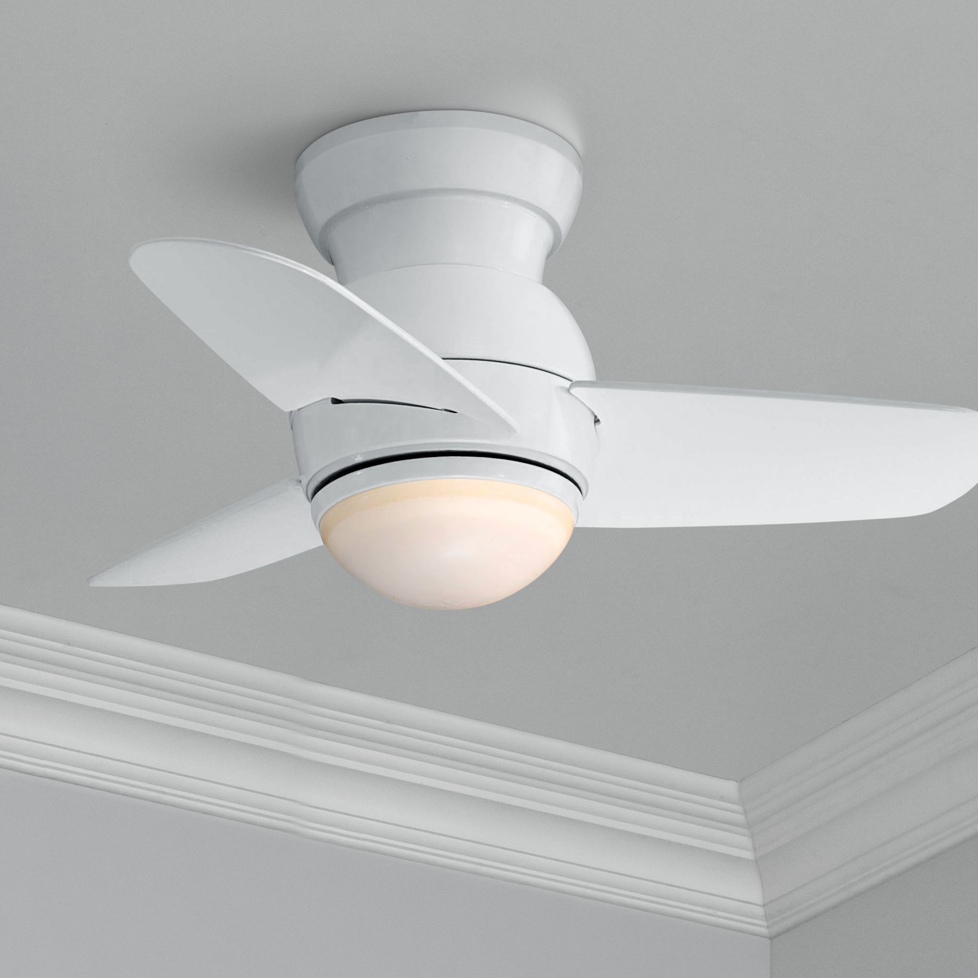 26" Minka Aire Spacesaver White Hugger LED Ceiling Fan