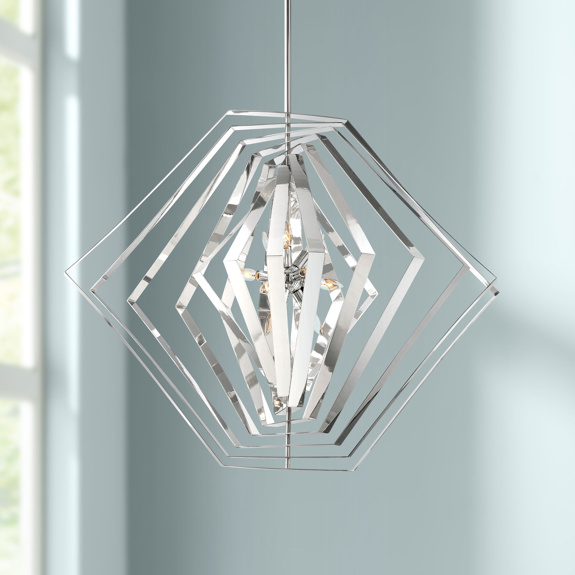 Eurofase Downtown 45" Wide Polished Chrome 10-Light Pendant