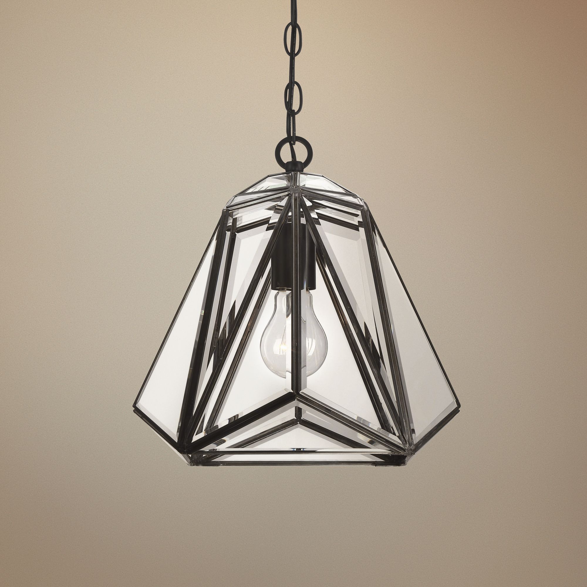 Eurofase Glacier 11 1/2" Wide Bronze Lantern Mini-Pendant