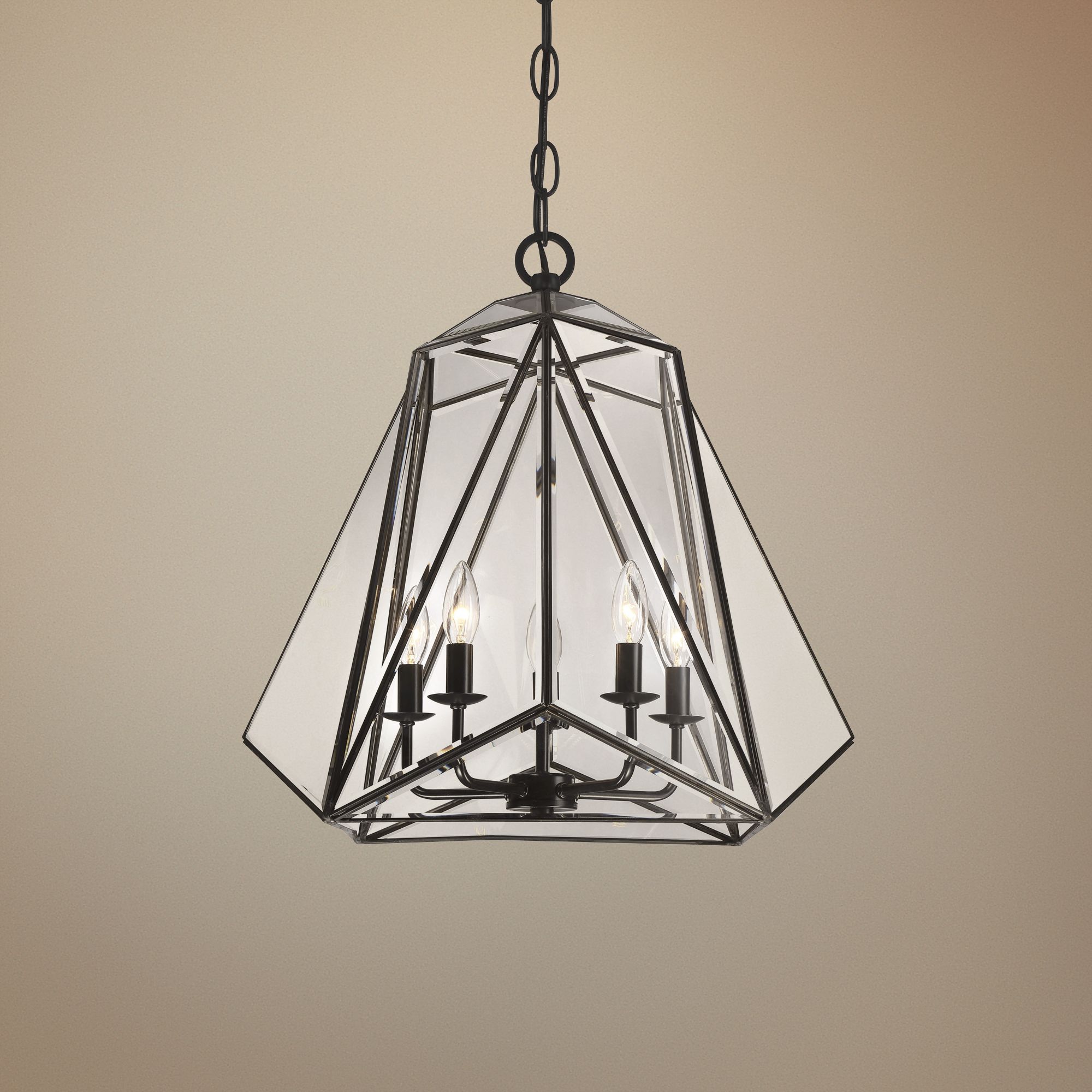 Eurofase Glacier 21 1/4" Wide Bronze 5-Light Lantern Pendant