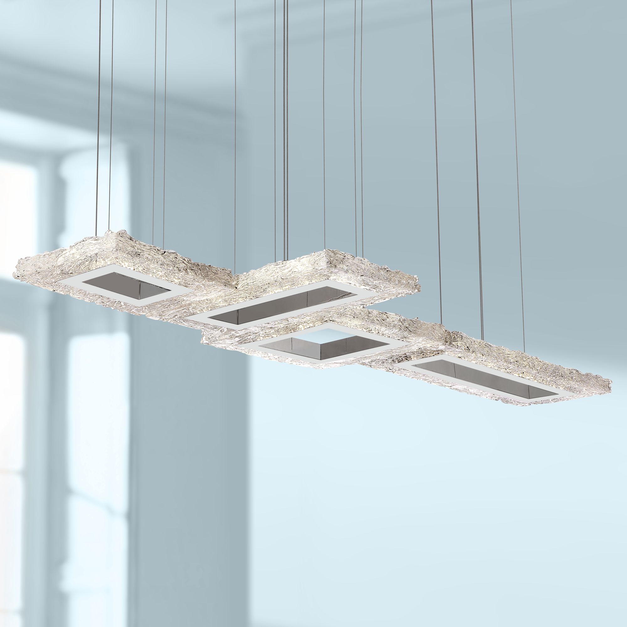 Eurofase Zucchero 56 3/4" Wide Chrome LED Chandelier