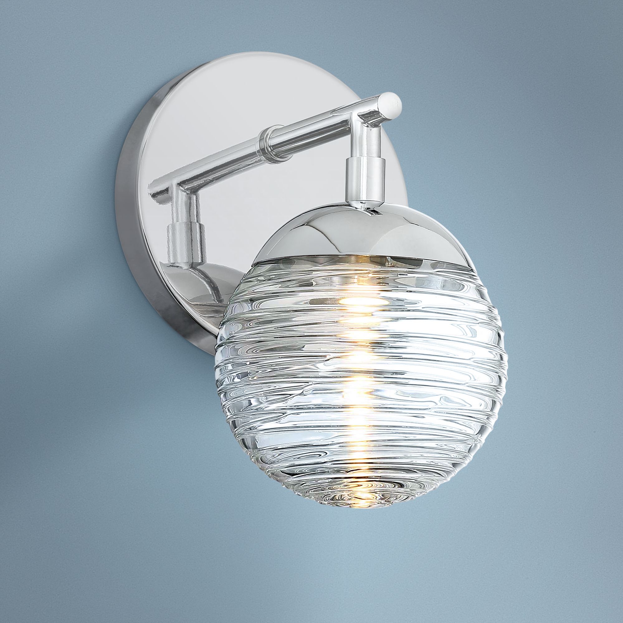 George Kovacs Vemo 8" High Polished Nickel LED Wall Sconce