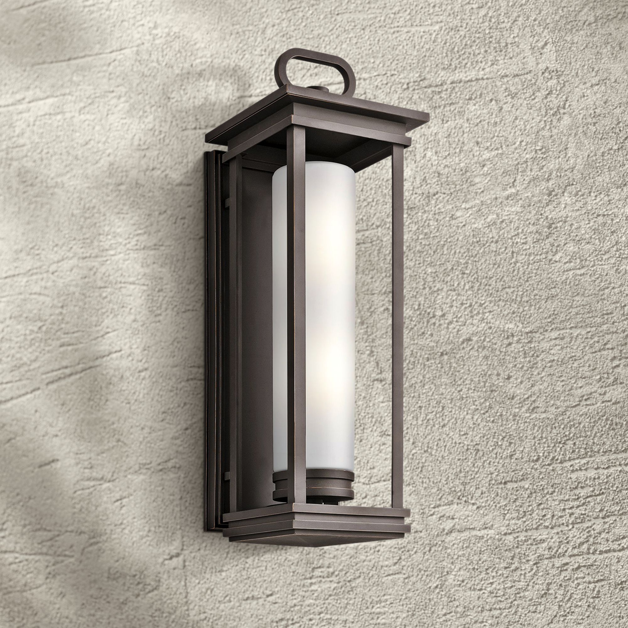 Kichler South Hope 28" High Rubbed Bronze Outdoor Wall Light