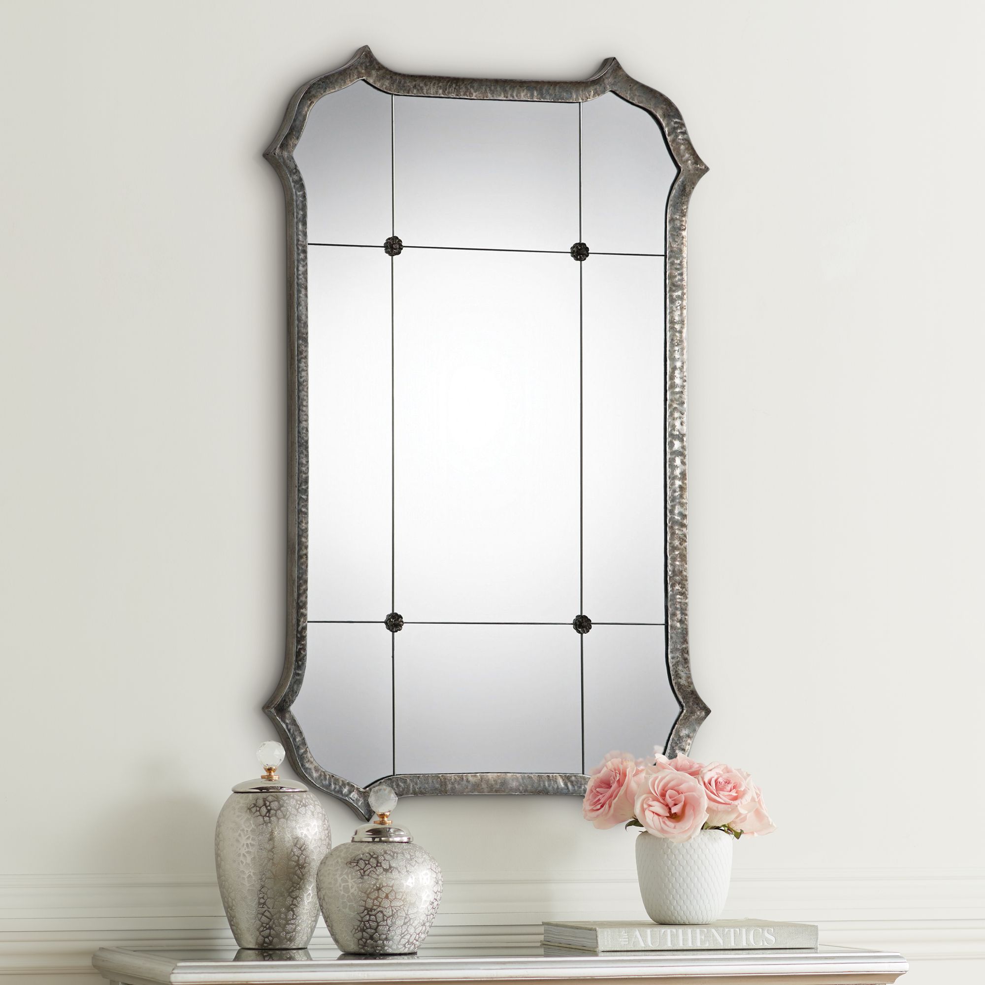 Lesina Antique Silver 31 1/4" x 45 3/4" Wall Mirror