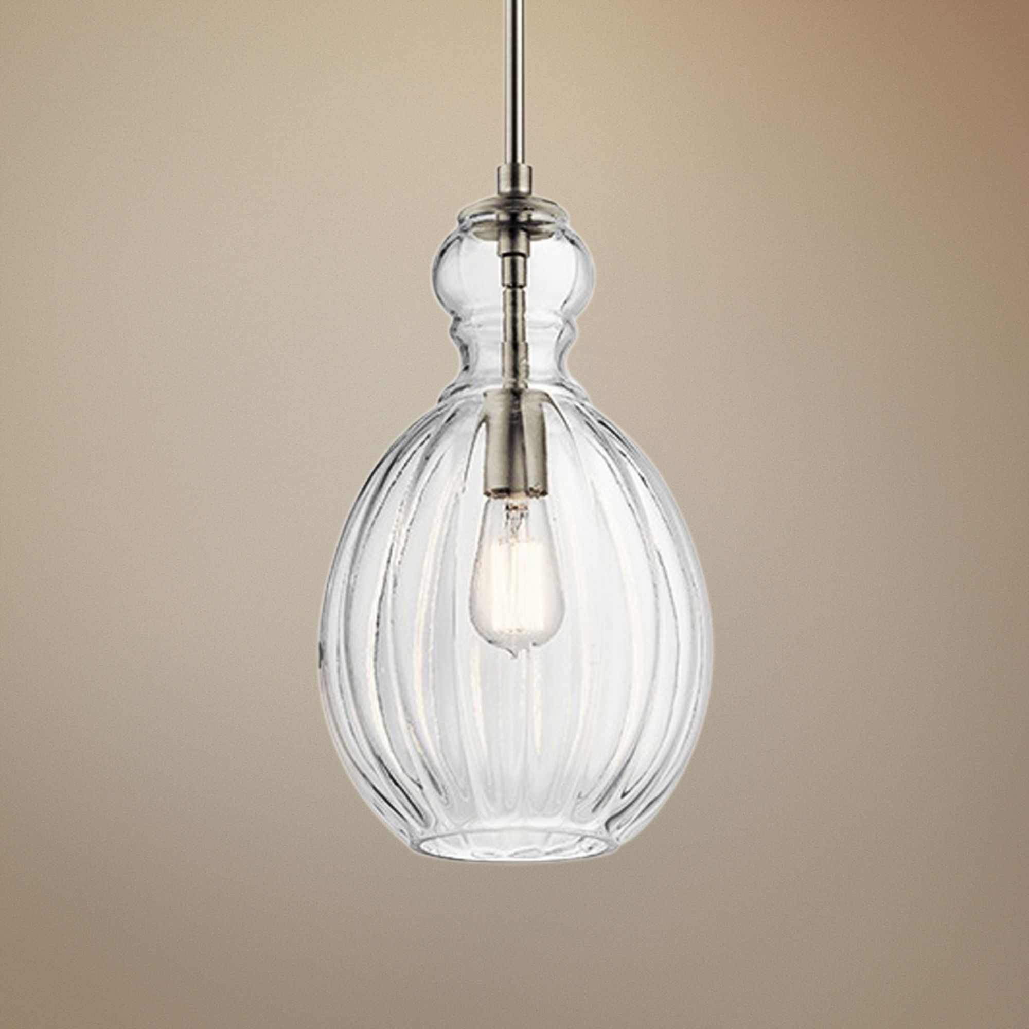 Kichler Riviera 9" Wide Brushed Nickel Mini Pendant
