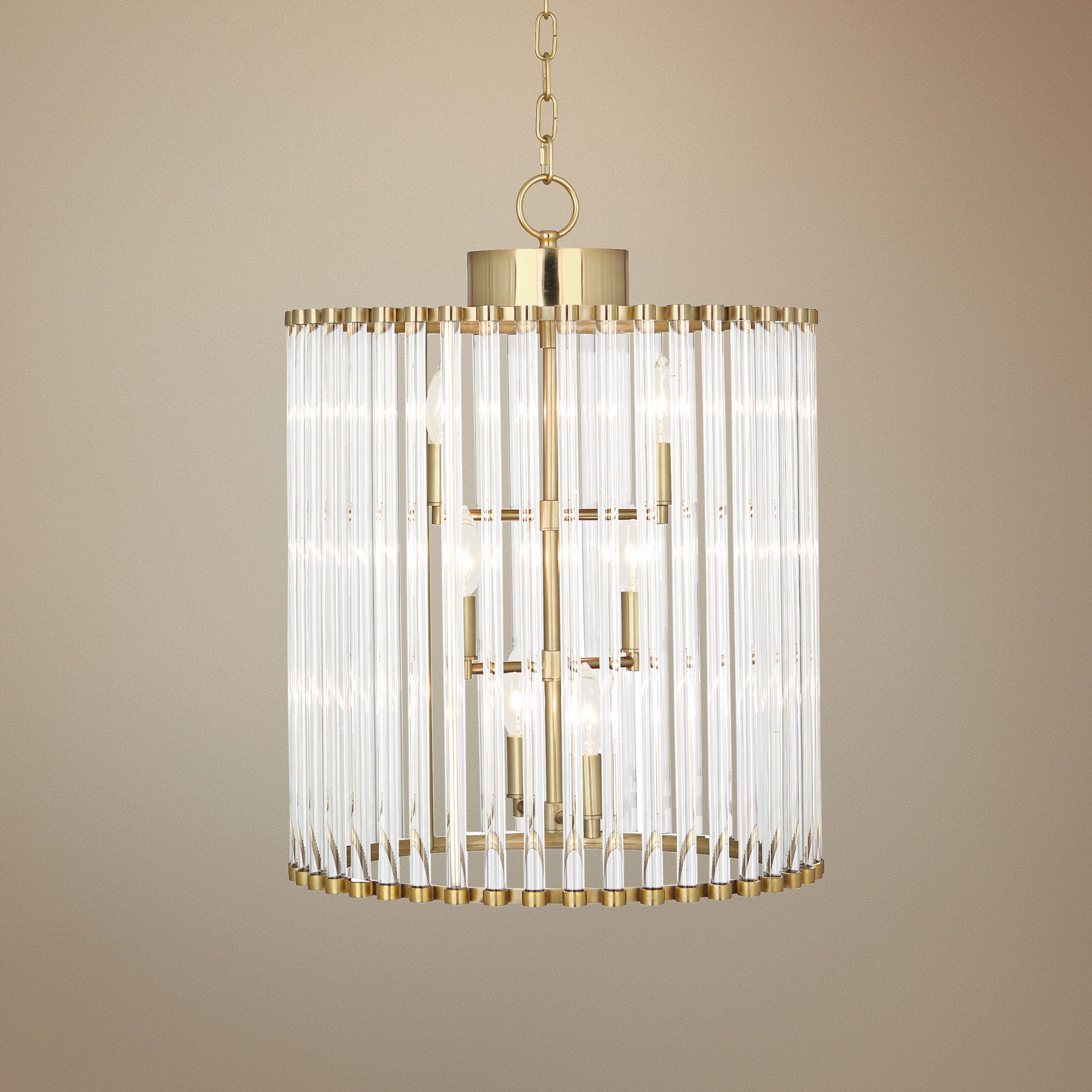 Robert Abbey Cole 18" Wide Modern Brass 6-Light Pendant