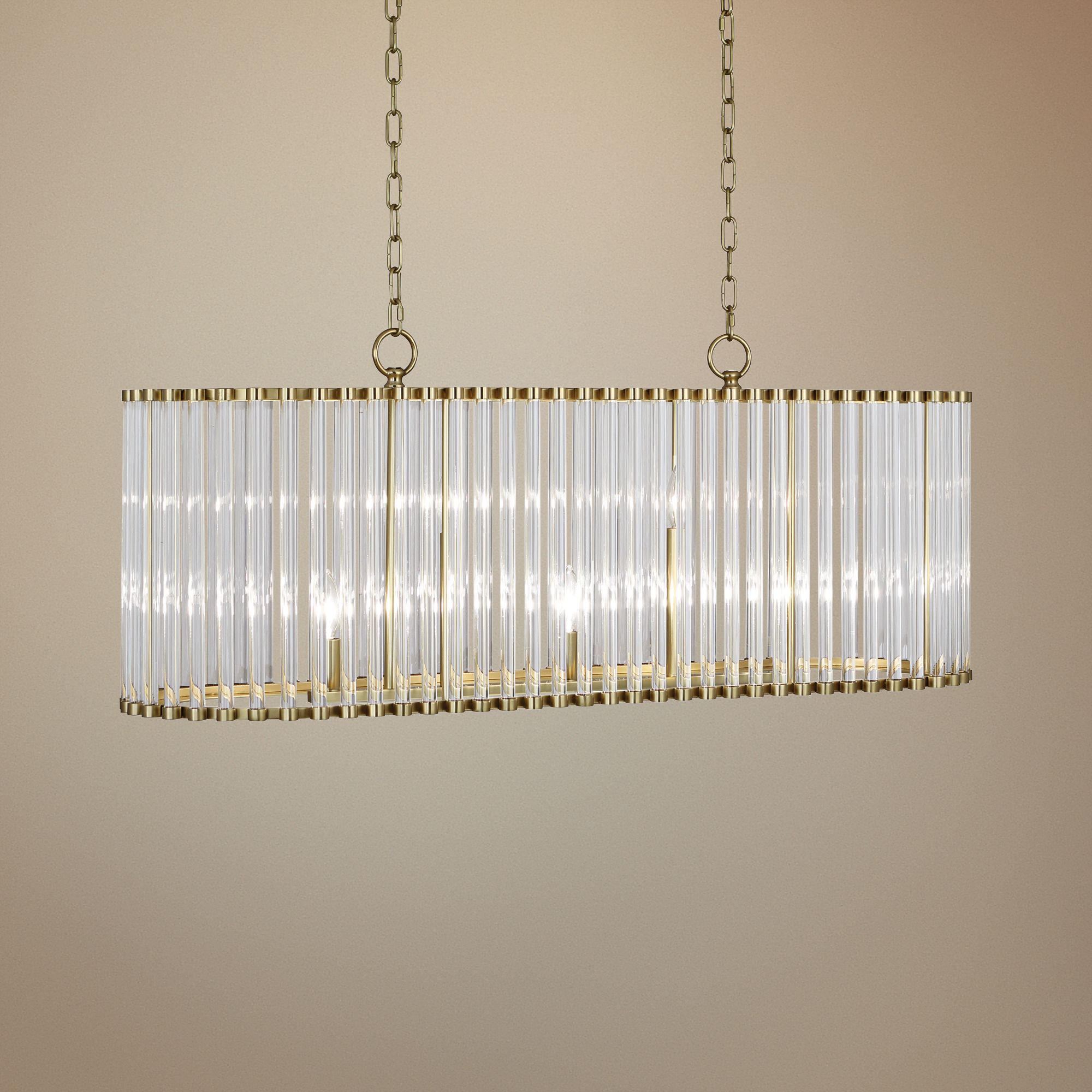 Cole 42" Wide Modern Brass Kitchen Island Light Pendant