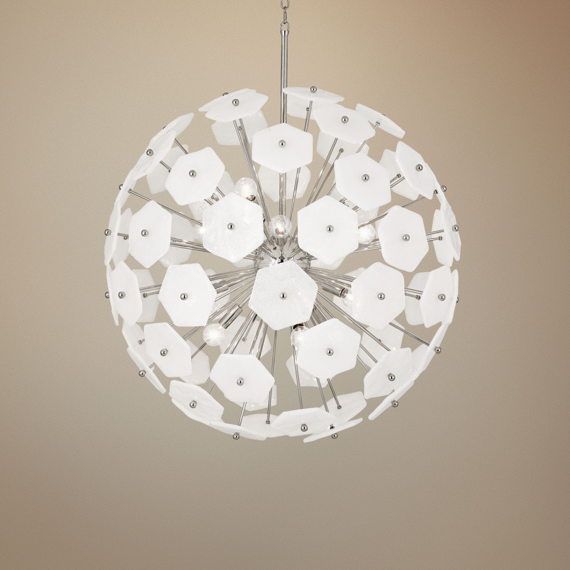 Jonathan Adler Vienna 32 1/2"W Polished Nickel Pendant Light