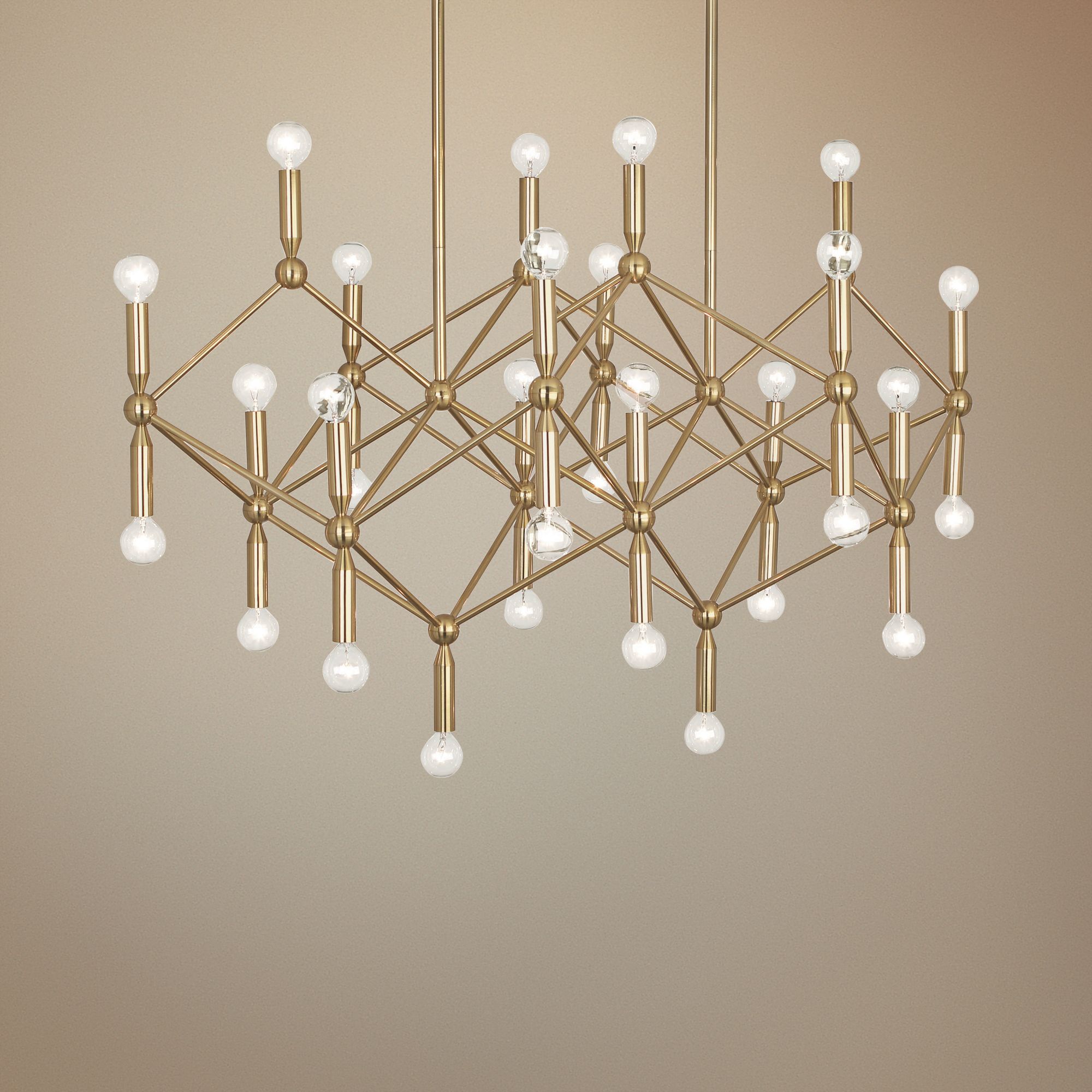 Milano 44" Wide Polished Brass 30-Light Chandelier