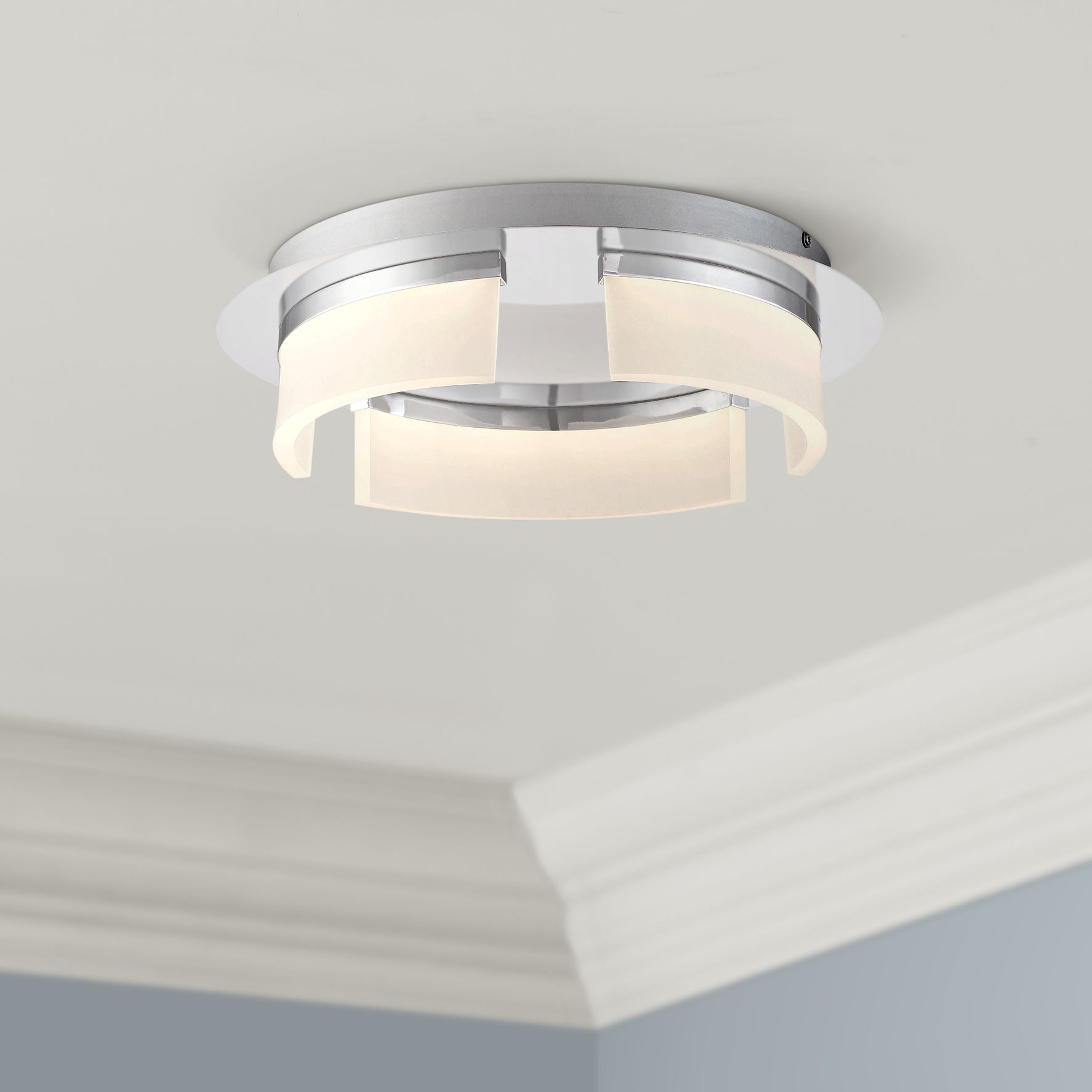 Eurofase Bria 15" Wide Chrome LED Ceiling Light