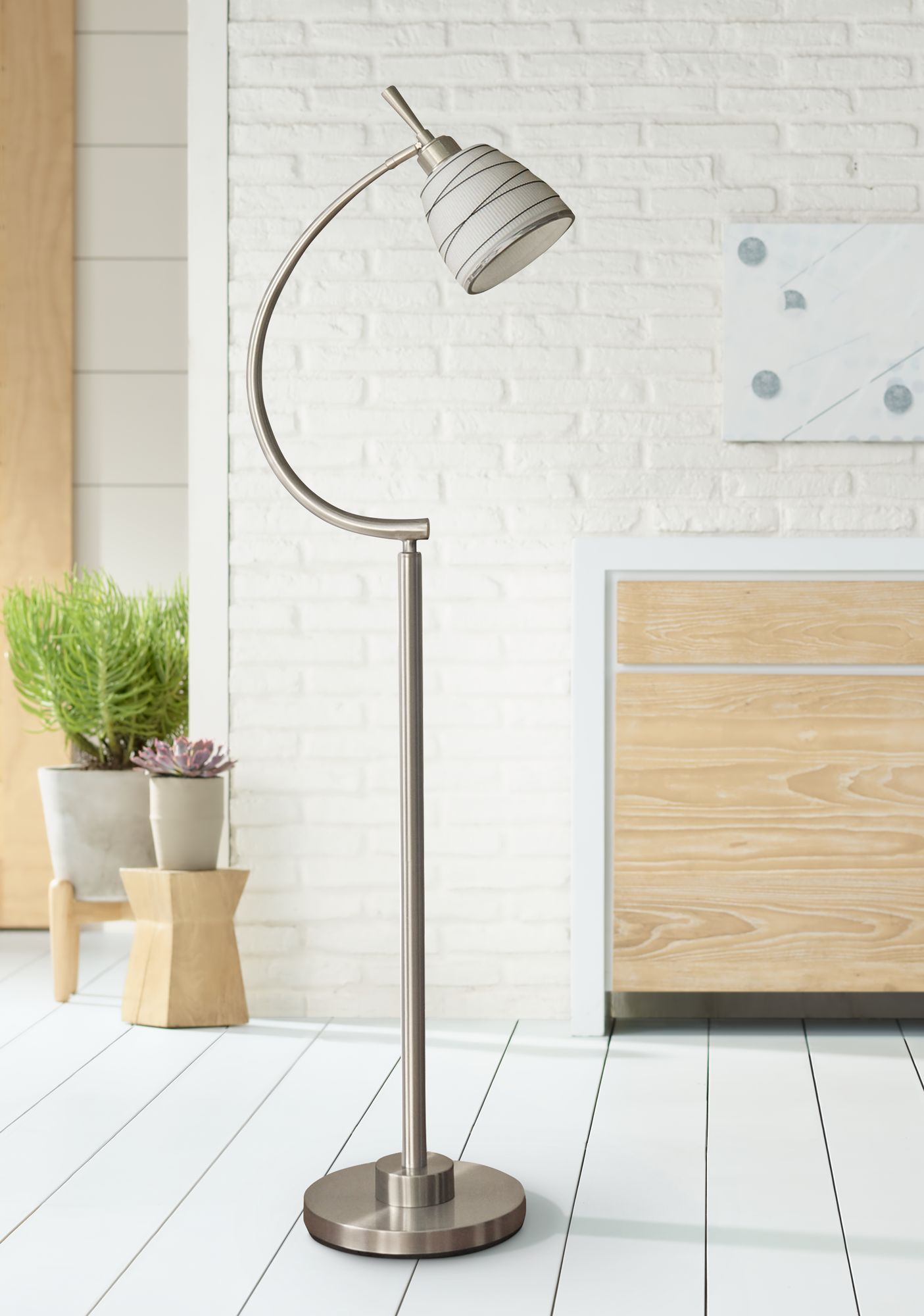 Orillia Silver Metal Task Floor Lamp