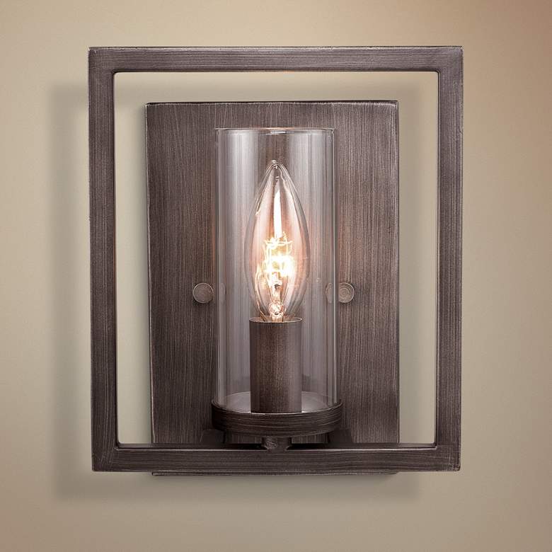Marco 8 1/2&quot; High Gunmetal Bronze Wall Sconce