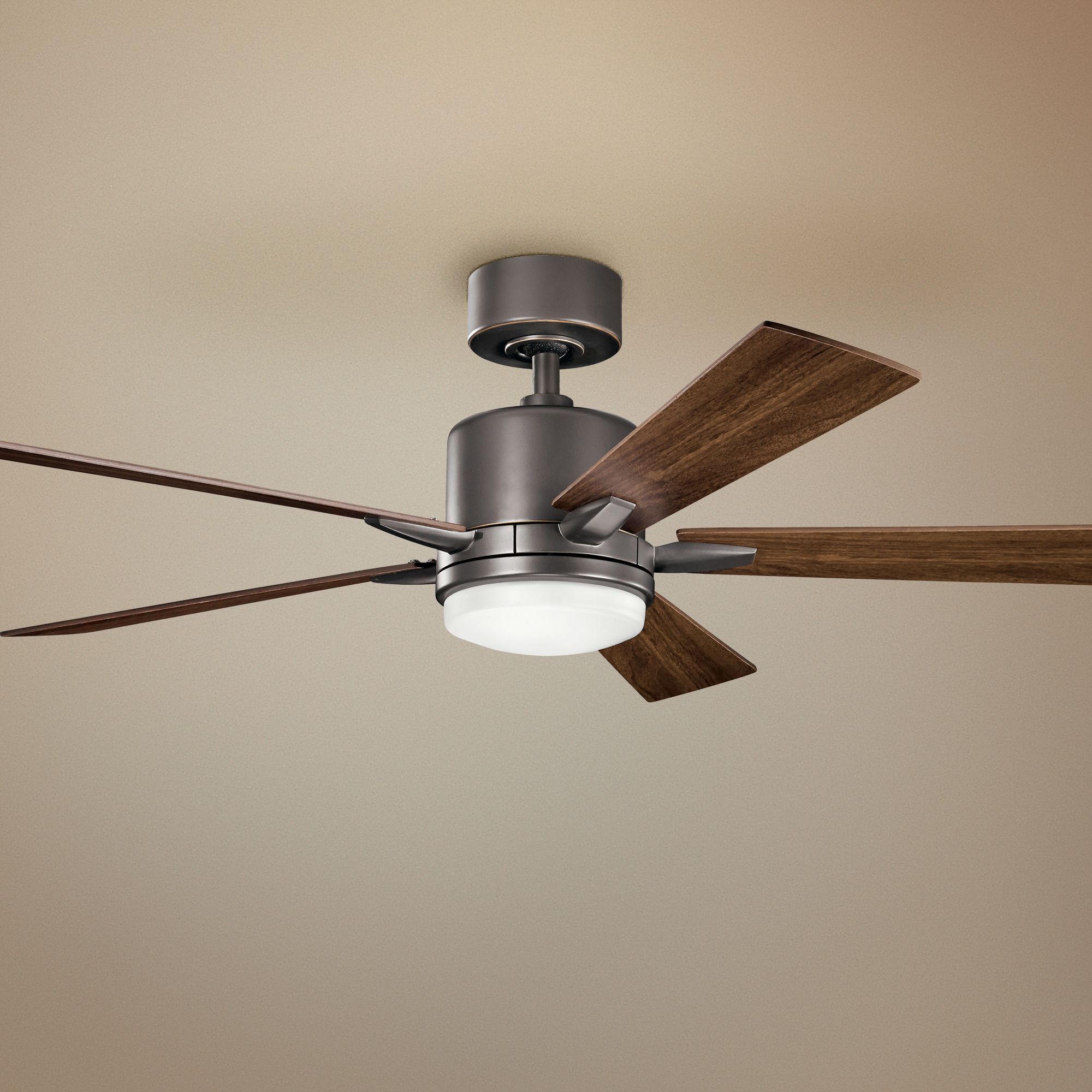 52" Kichler Lucian Olde Bronze LED Ceiling Fan