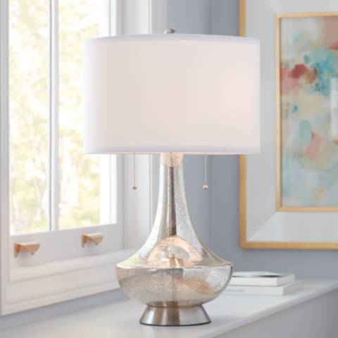 Possini Euro Trixie Mercury Glass Table Lamp - #37E12 | Lamps Plus