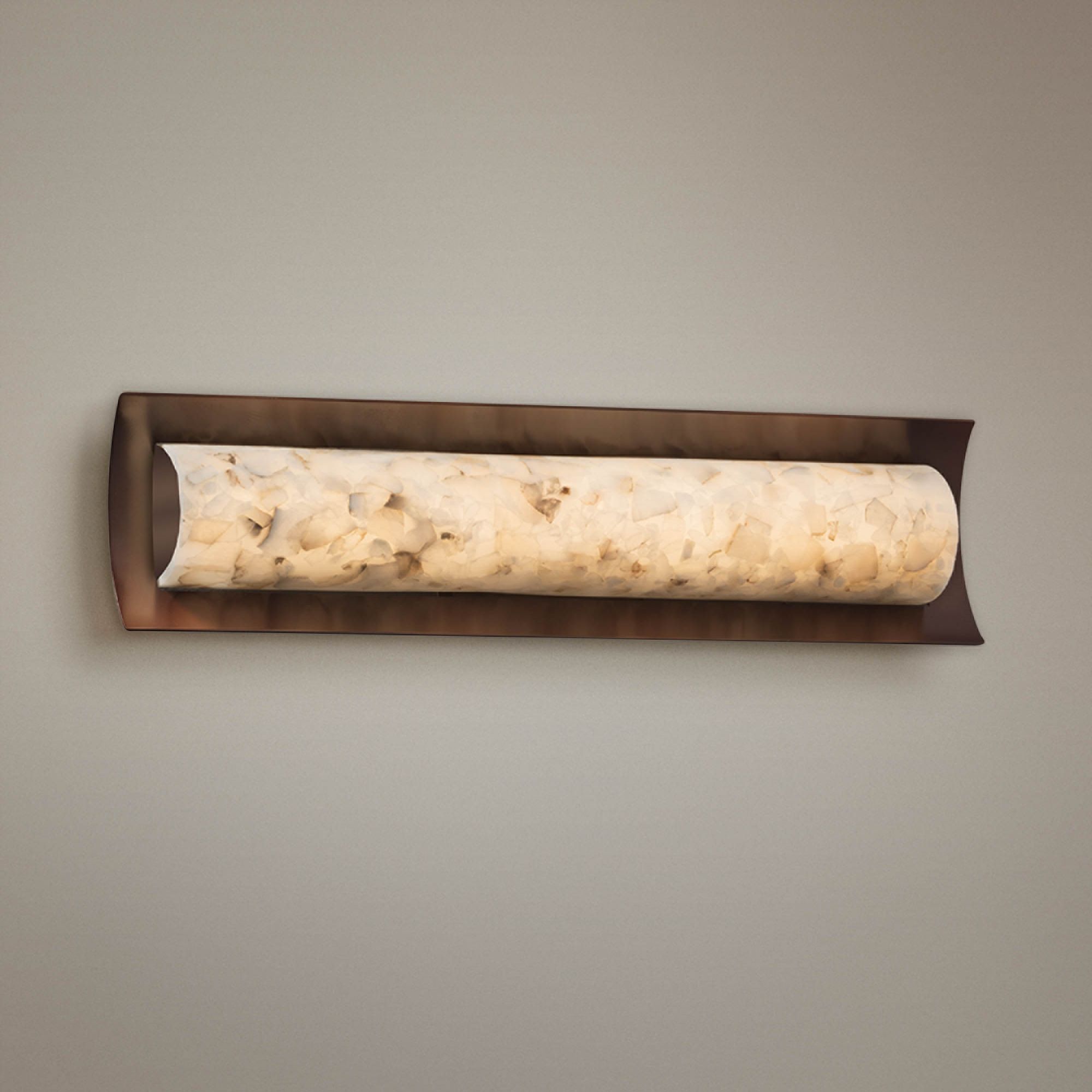 Alabaster Rocks! Lineate 21 1/2"W Bronze LED Bath Light