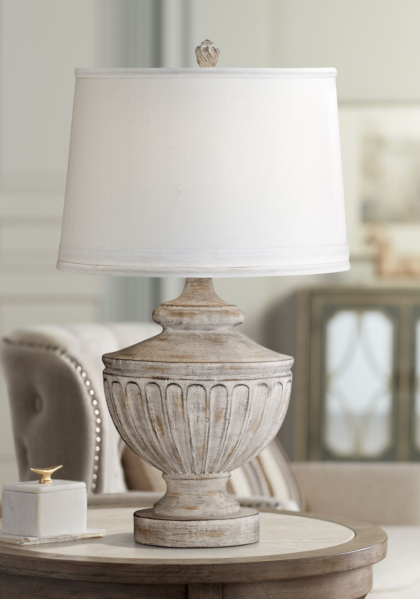 Villa Pompeii Brown and Weathered Gray Table Lamp