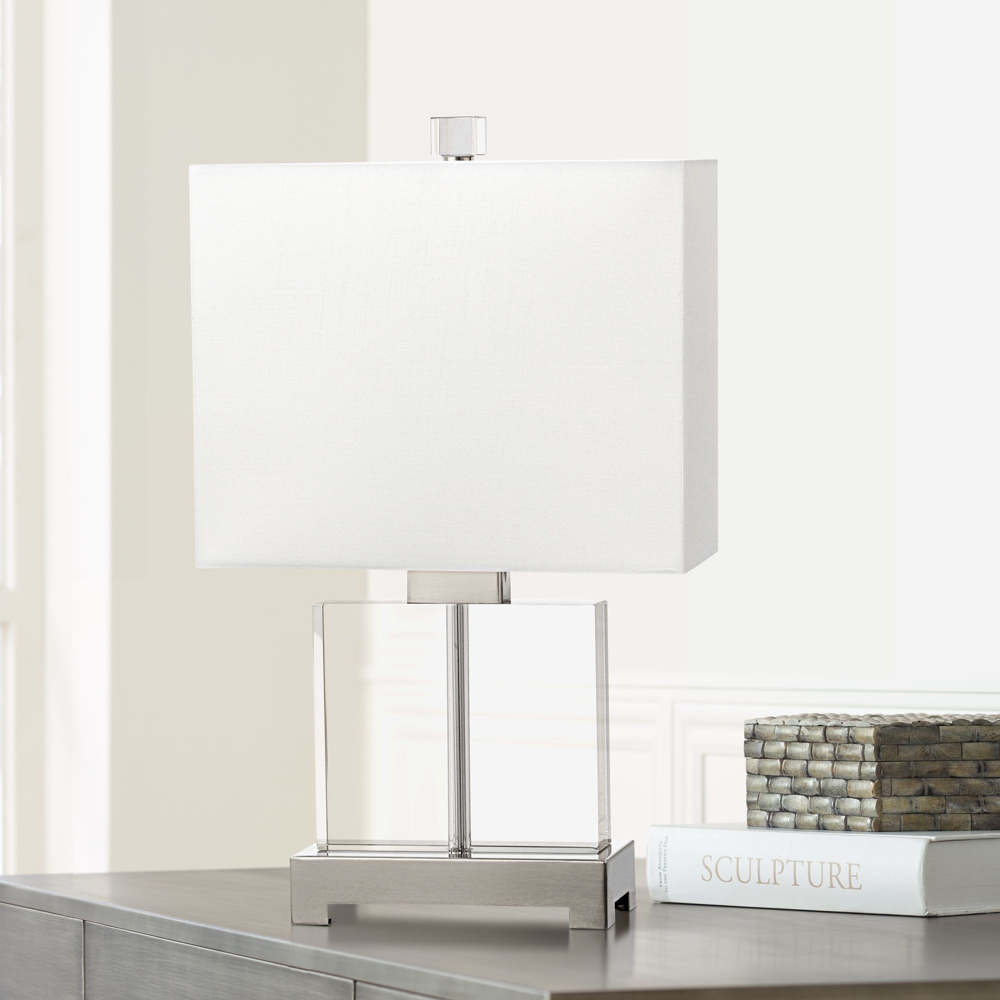 Murphy 16 1/4" High Crystal Block Accent Table Lamp