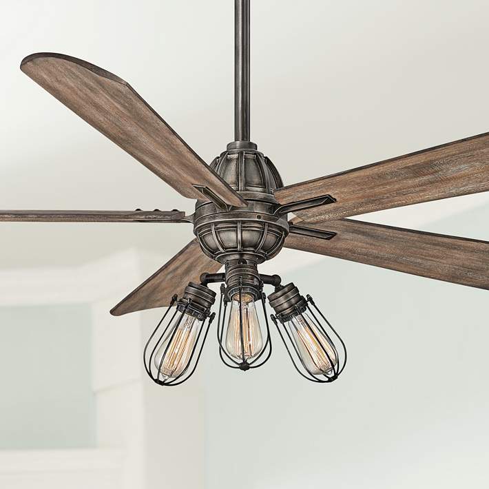 56 Minka Aire Alva Heirloom Bronze Led Ceiling Fan 37y26 Lamps Plus - What Bulb For Ceiling Fan