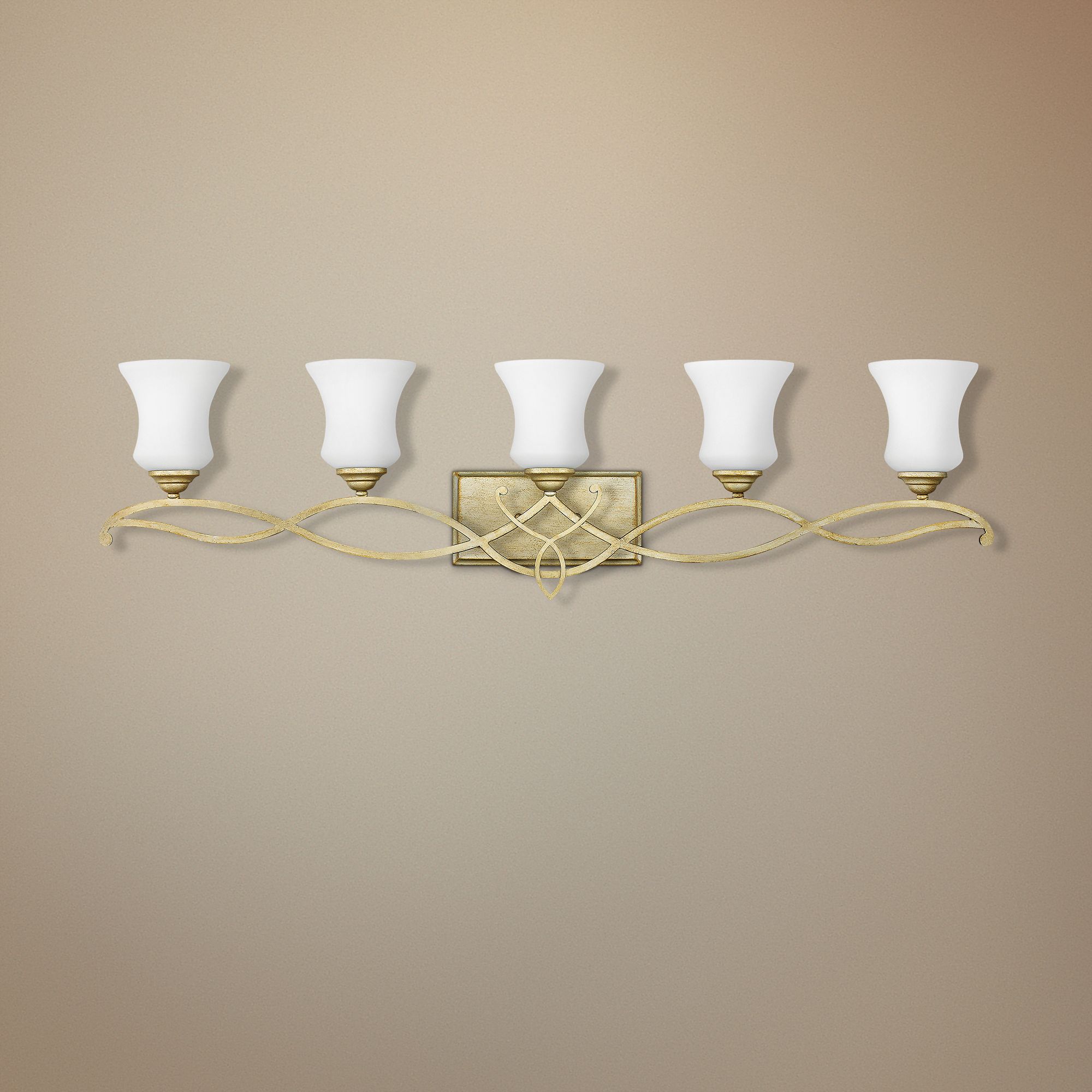 Hinkley Brooke 41 1/2" Wide Silver Leaf 5-Light Bath Light