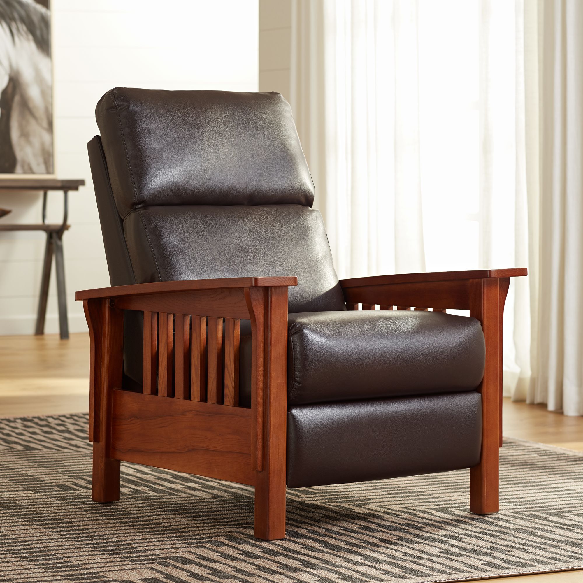 Evan Augusta Java Brown 3-Way Recliner Chair