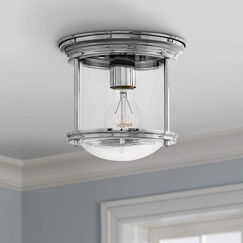 Hinkley Hadley 7 3/4&quot; Wide Chrome Ceiling Light