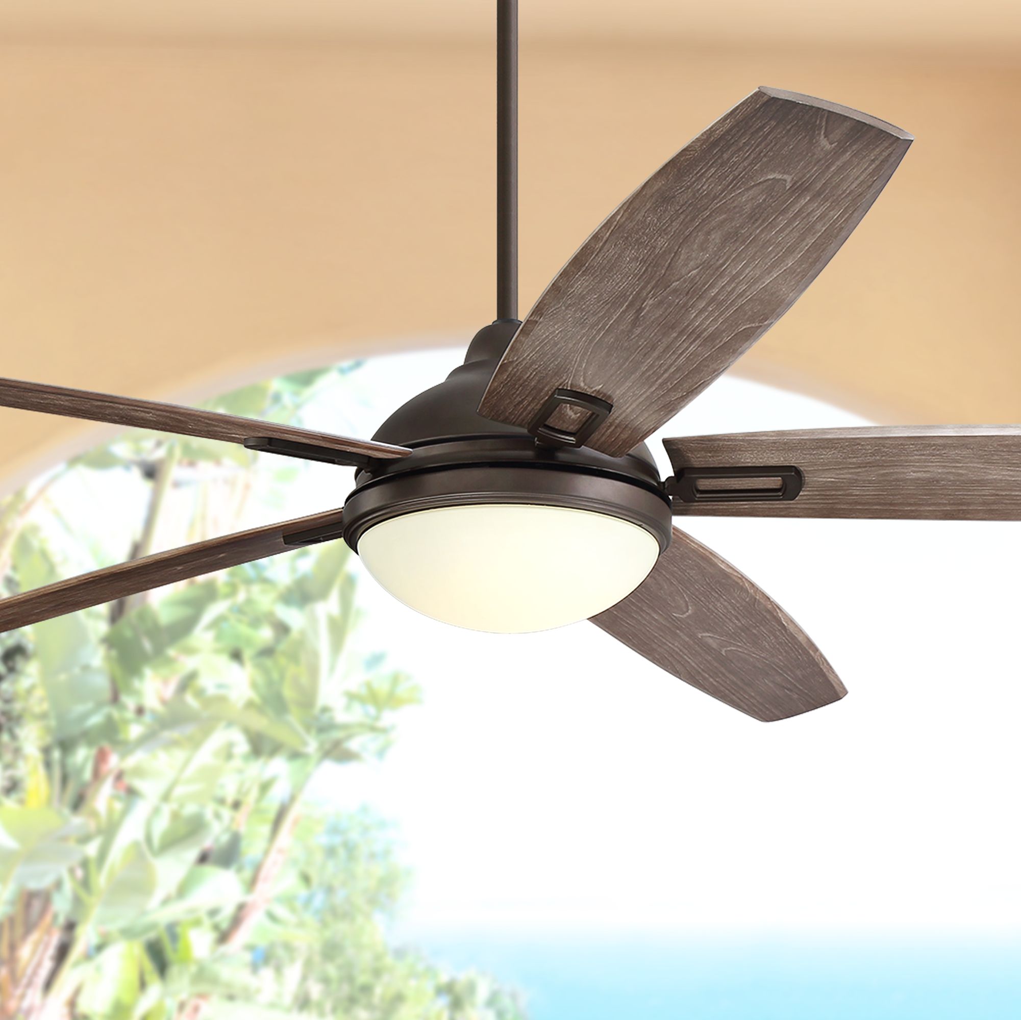 72" Casa Domain Bronze DC Wet LED Ceiling Fan