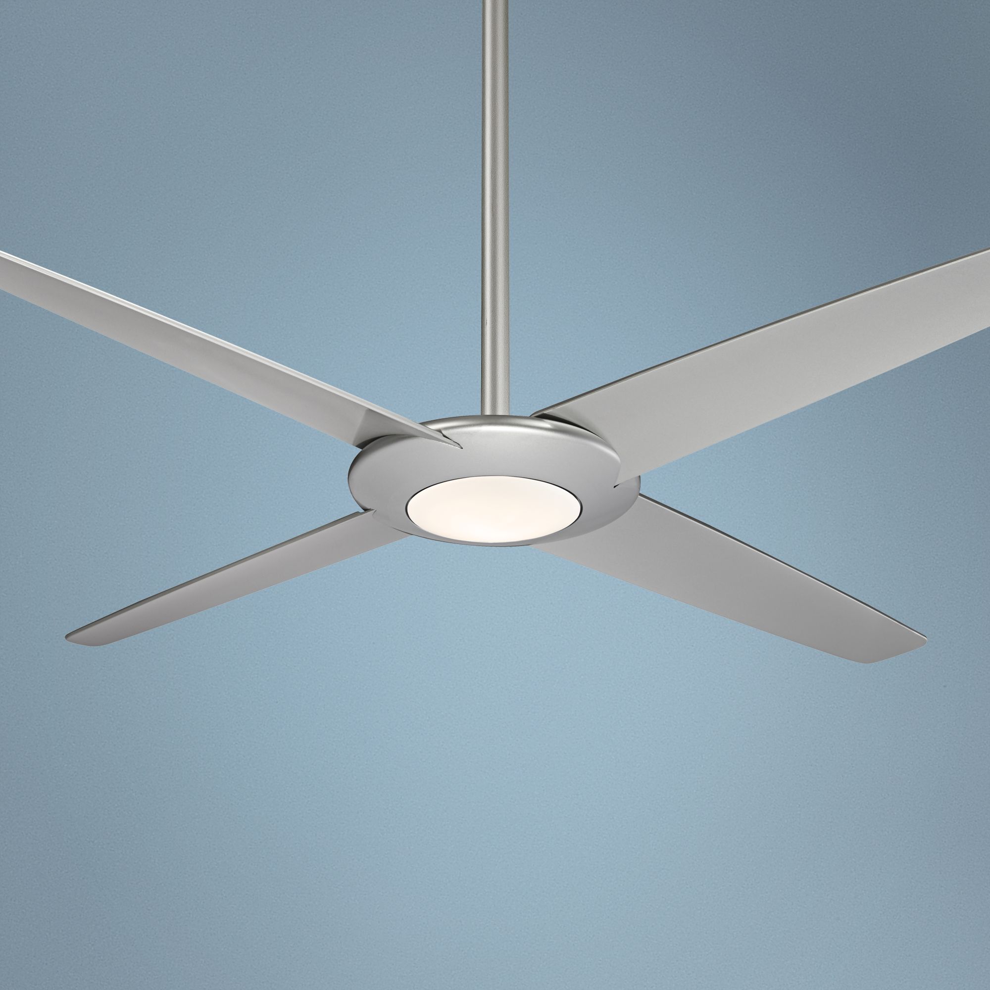 62" Minka Aire Pancake XL Silver LED Ceiling Fan