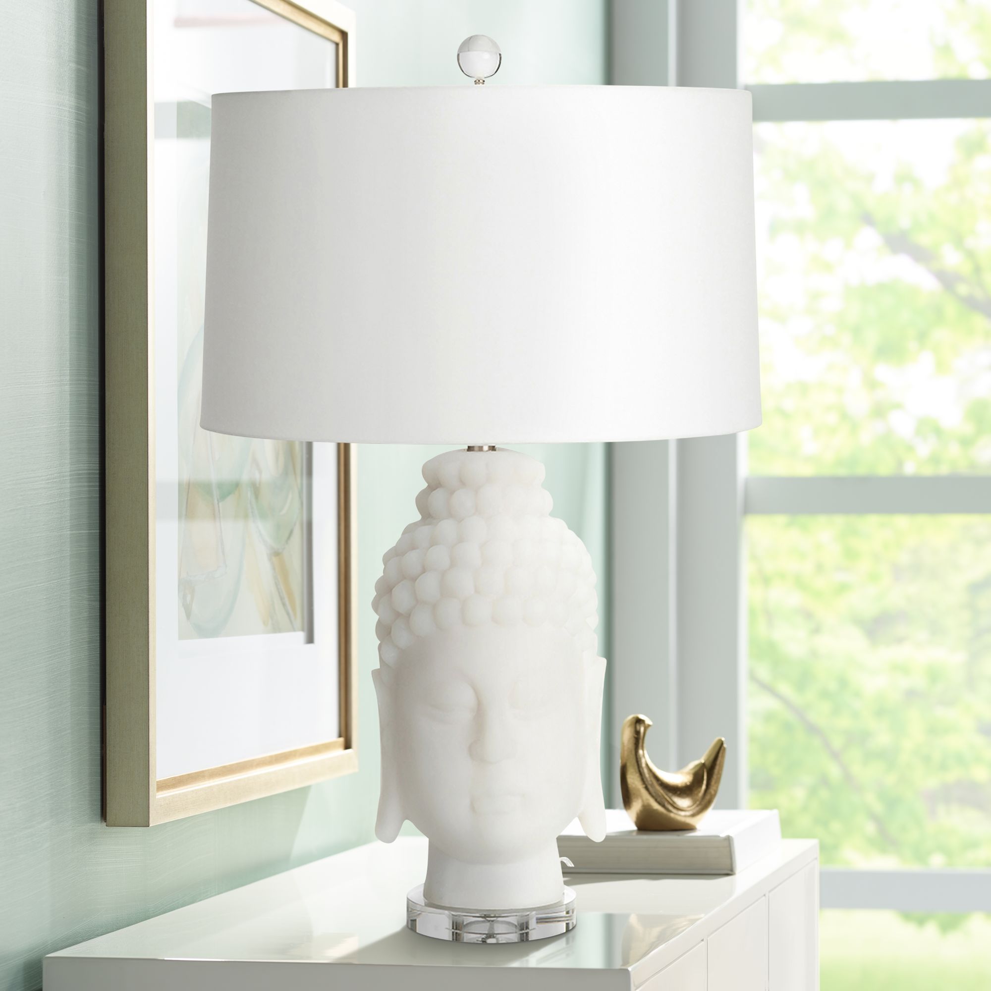Couture Buddha White Table Lamp – Elegant Modern Home Lighting