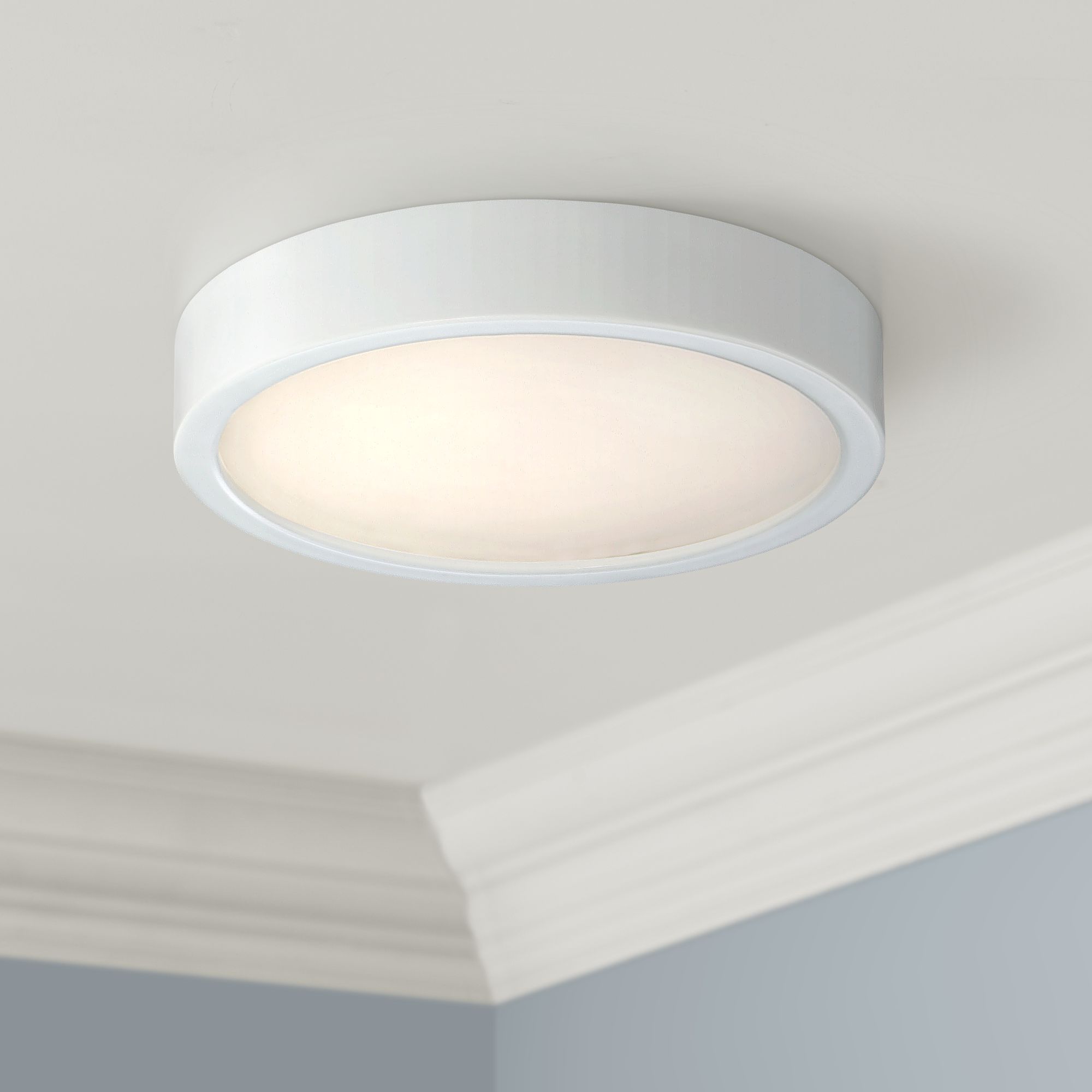 George Kovacs Puzo 8" Wide White LED Ceiling Light