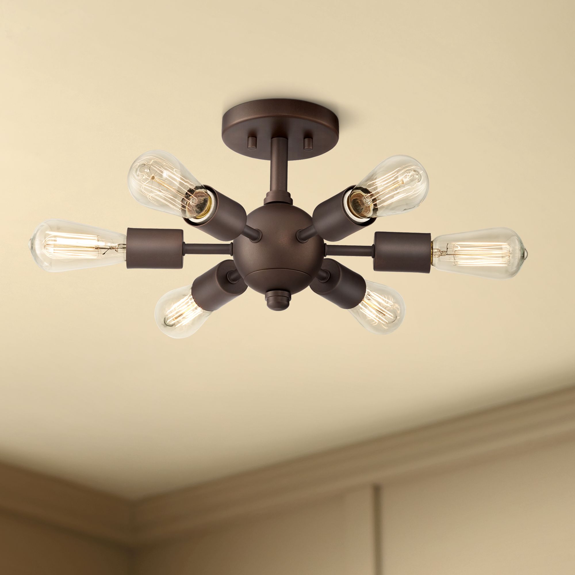 Bestla Oil Rubbed Bronze 6-Light Ceiling Light
