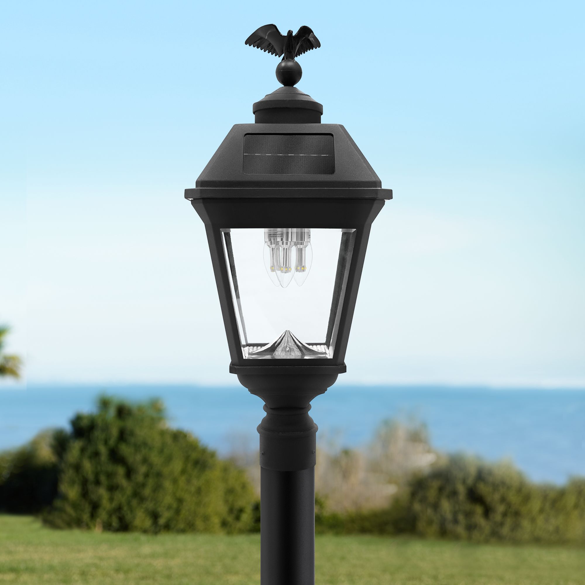Imperial 22 1/2" High Black Solar LED Outdoor Post Light