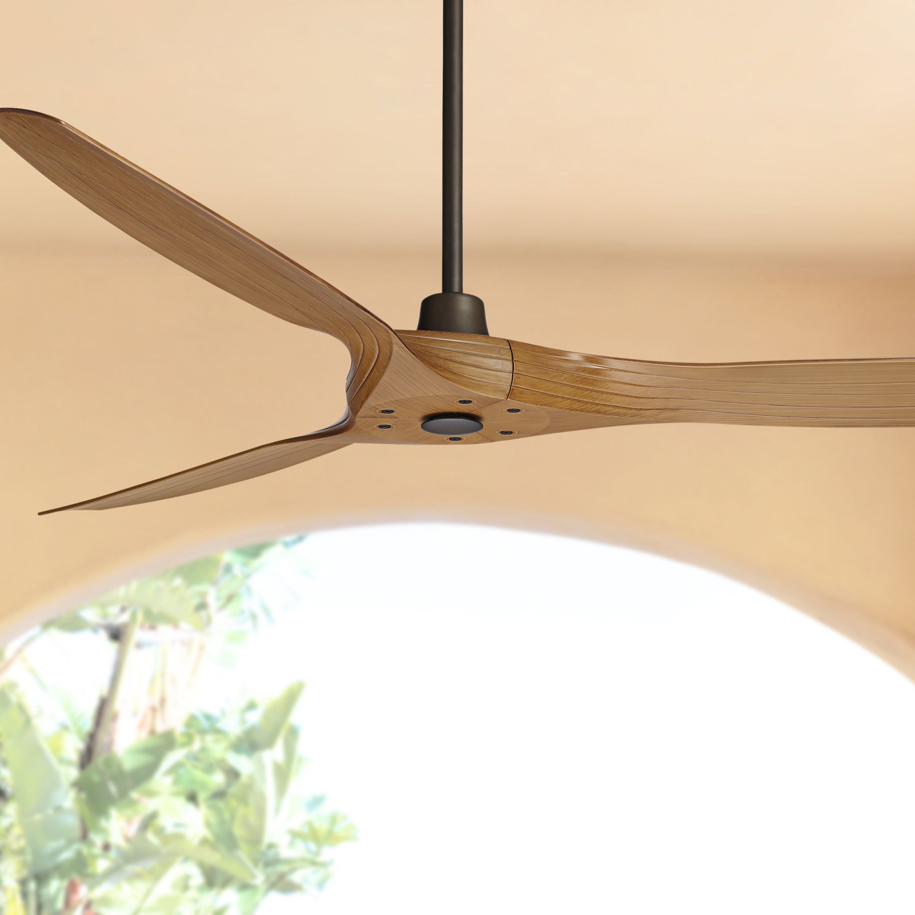 60 Aireon Bronze And Walnut Damp Rated Ceiling Fan 39g19