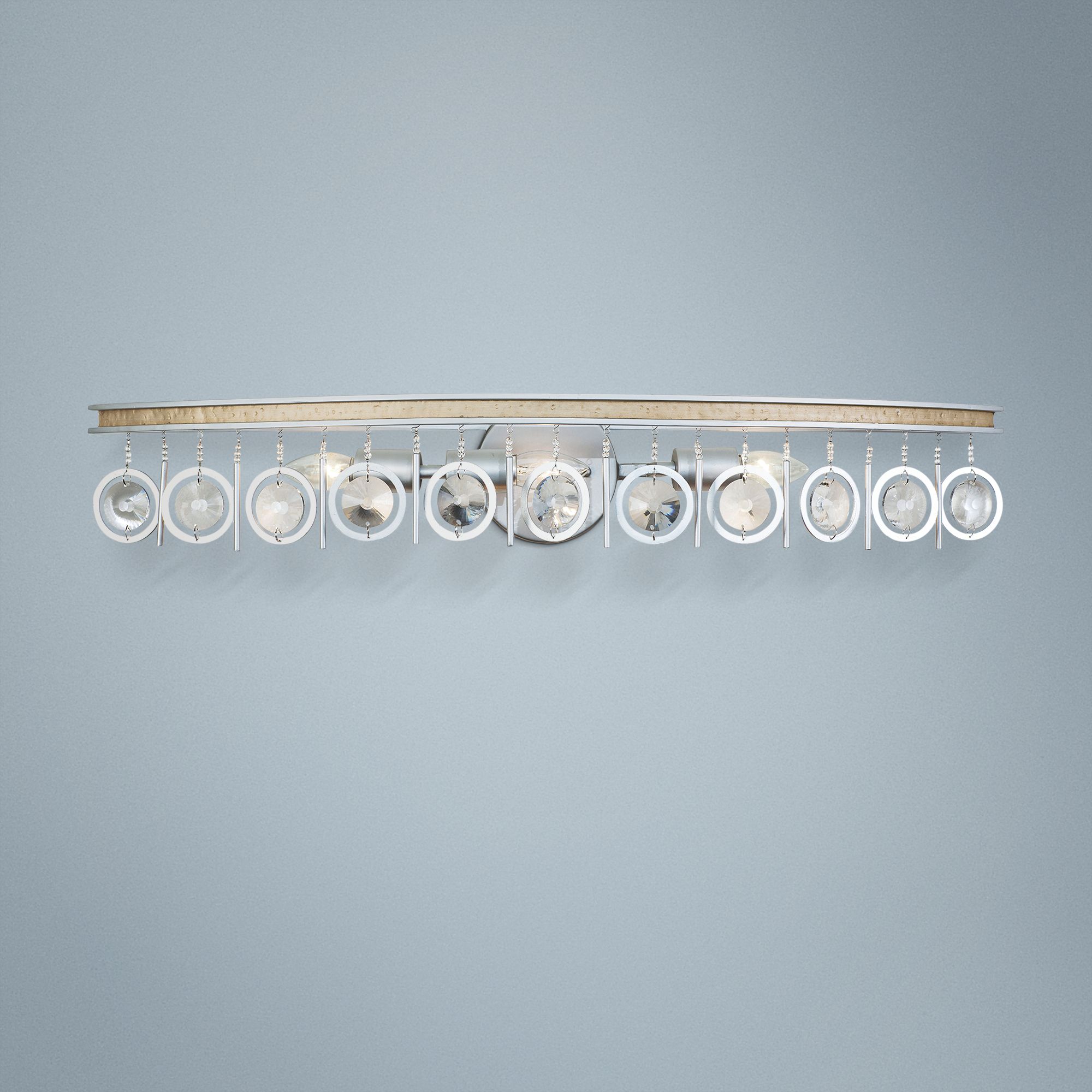Varaluz Charmed 33" Wide Silver 3-Light Bath Light