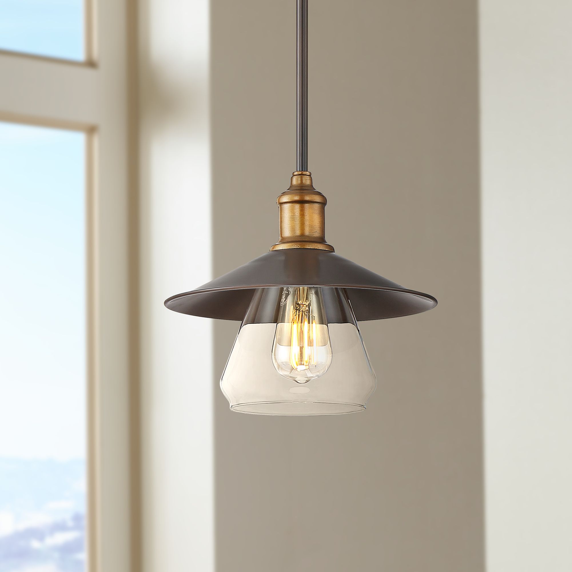 Mile 10 1/4" Wide Bronze Pendant Light