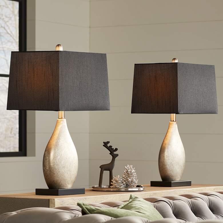 Marco Table Lamp with Black Shade Set of 2