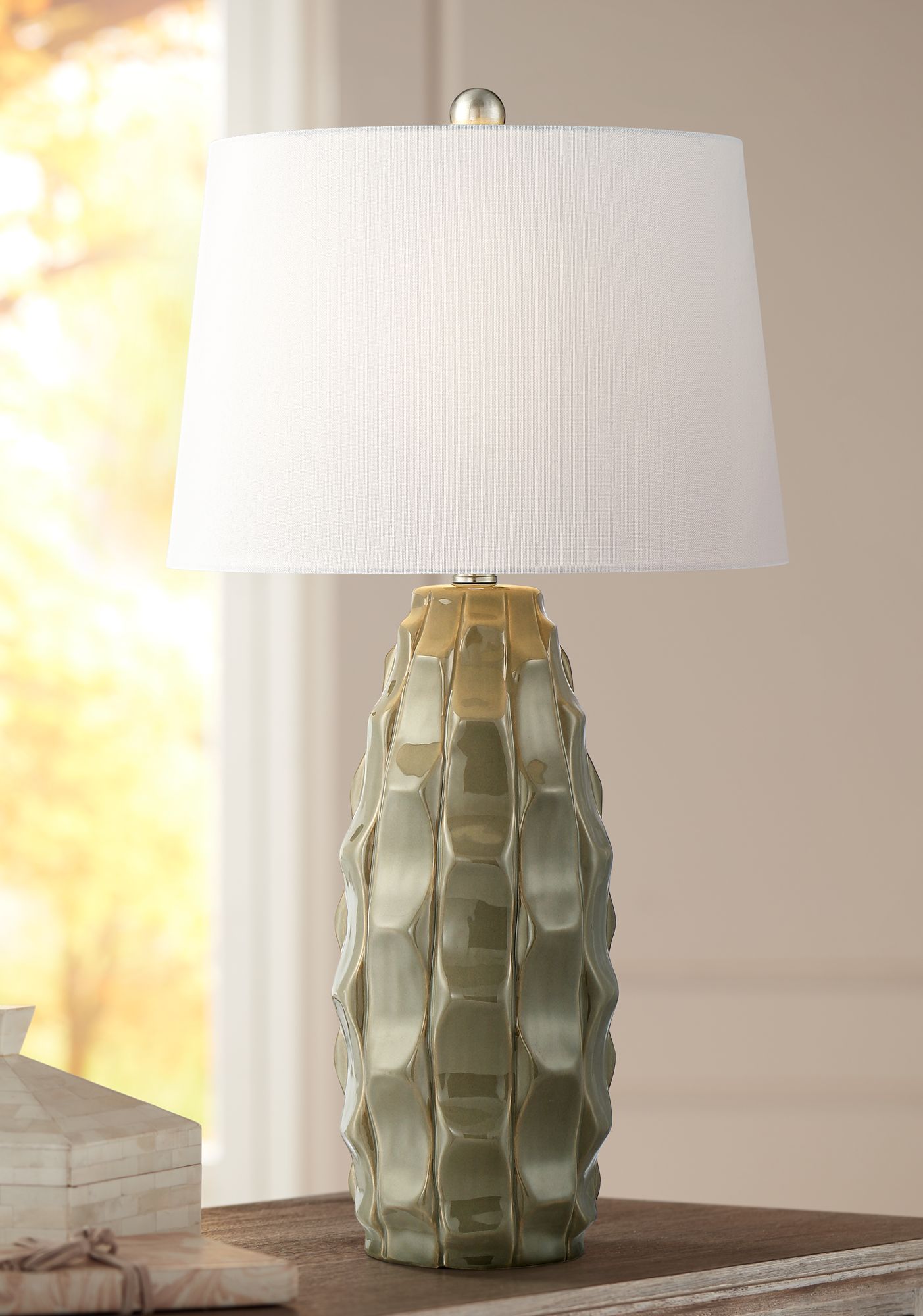 Oscar Textured Jar Ceramic Table Lamp